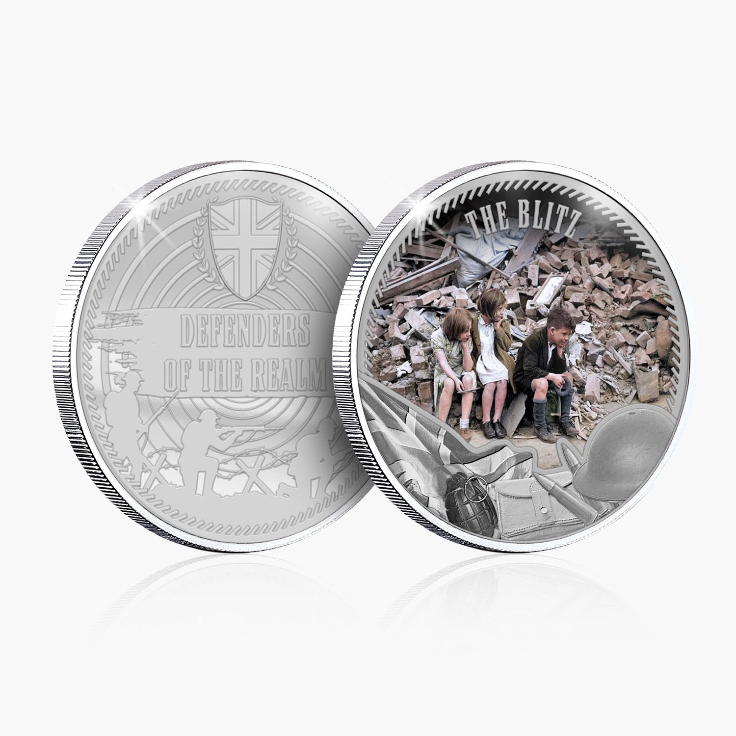 Defenders of the Realm The Blitz Silver Plated BU Commemorative