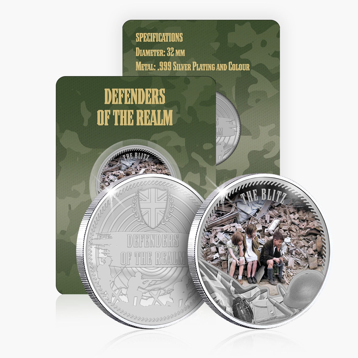 Defenders of the Realm The Blitz Silver Plated BU Commemorative