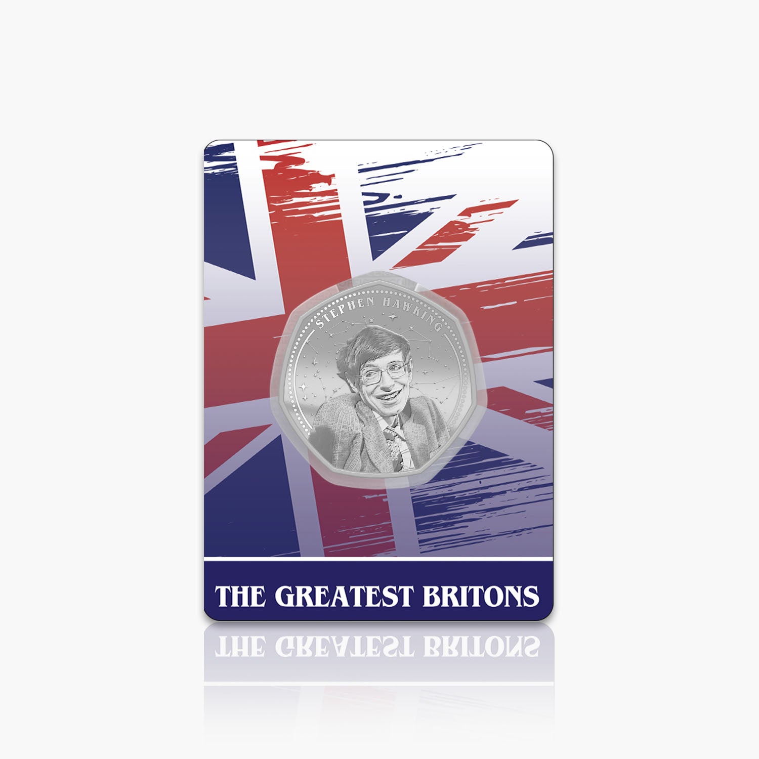 Greatest Britons Stephen Hawking Silver Plated BU Commemorative