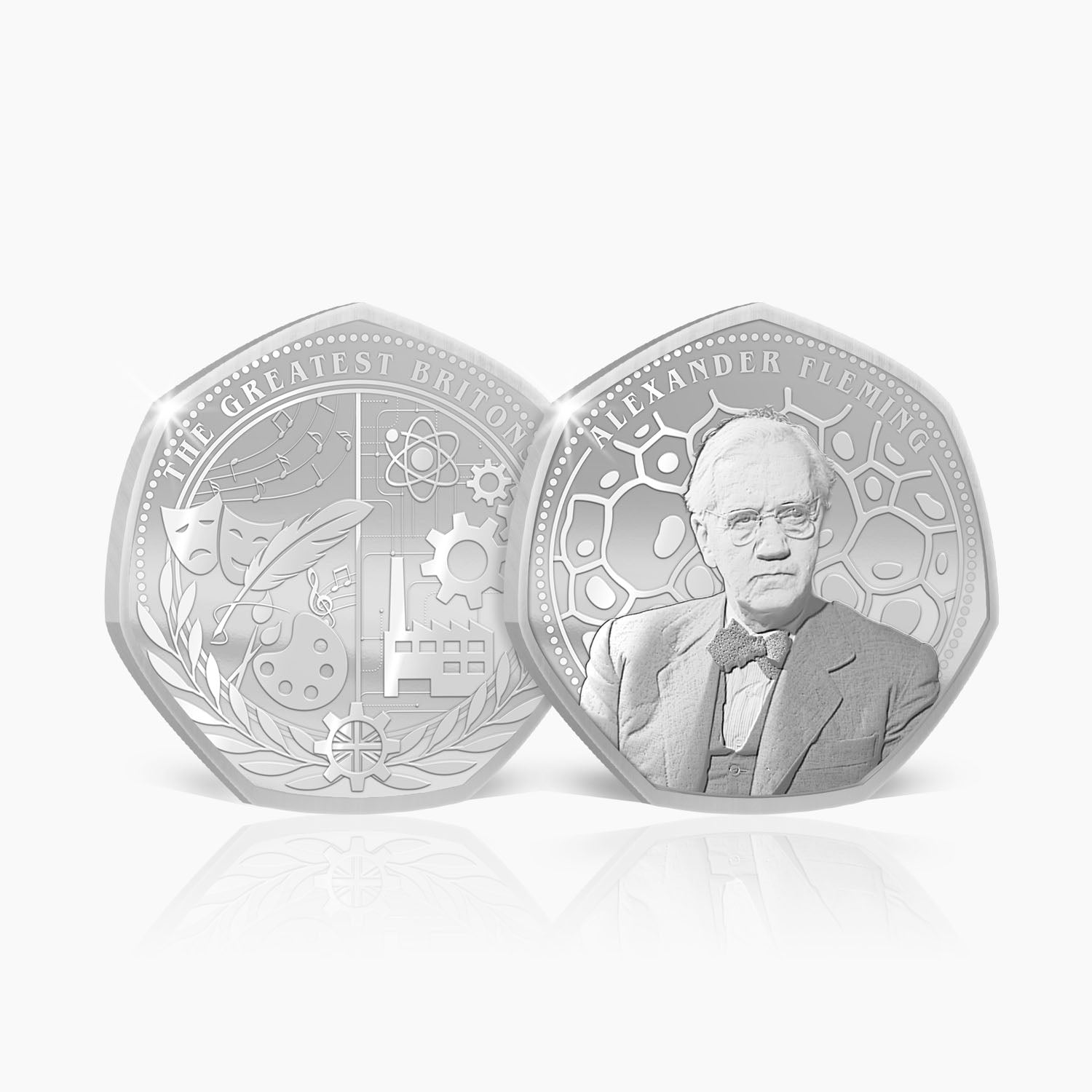 Greatest Britons Alexander Fleming Silver Plated BU Commemorative