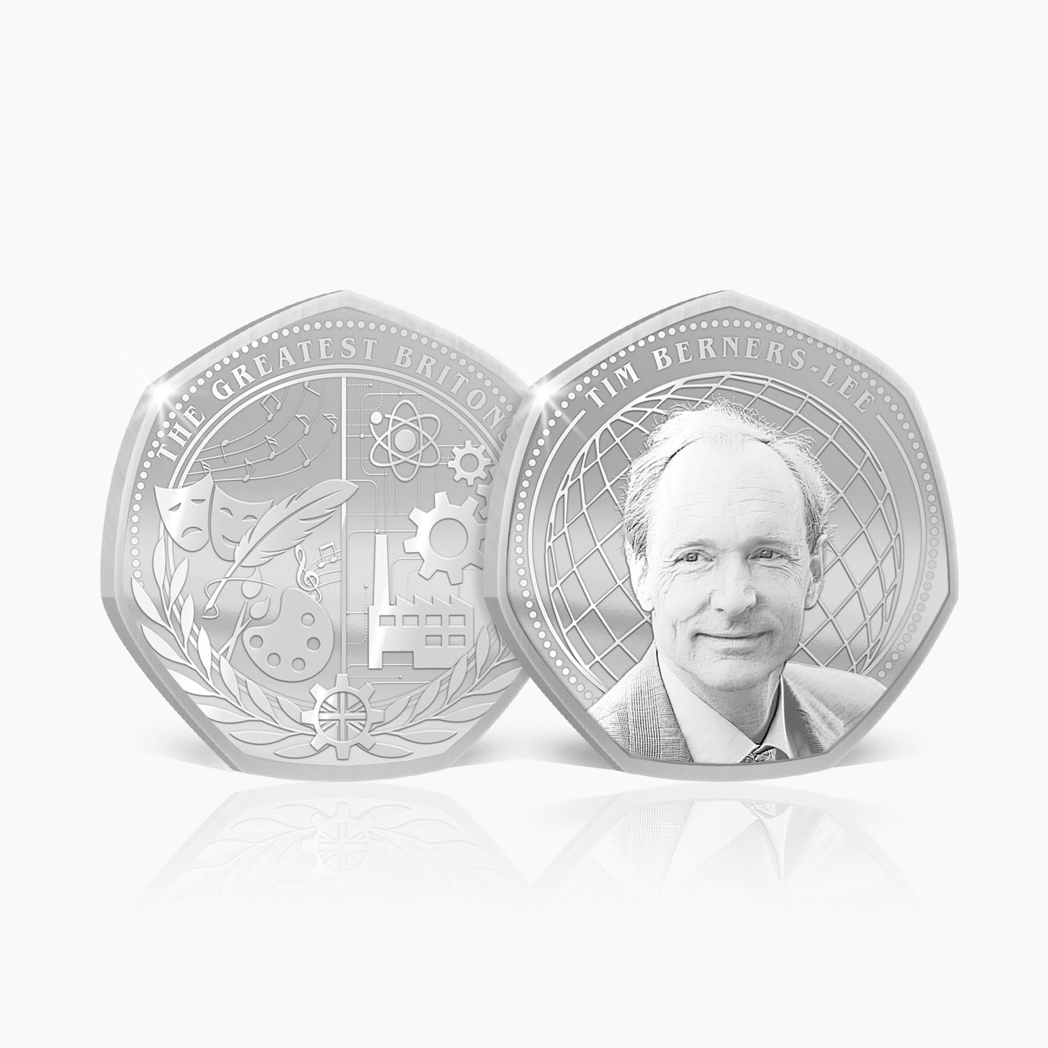 Greatest Britons Tim Berners Lee Silver Plated BU Commemorative