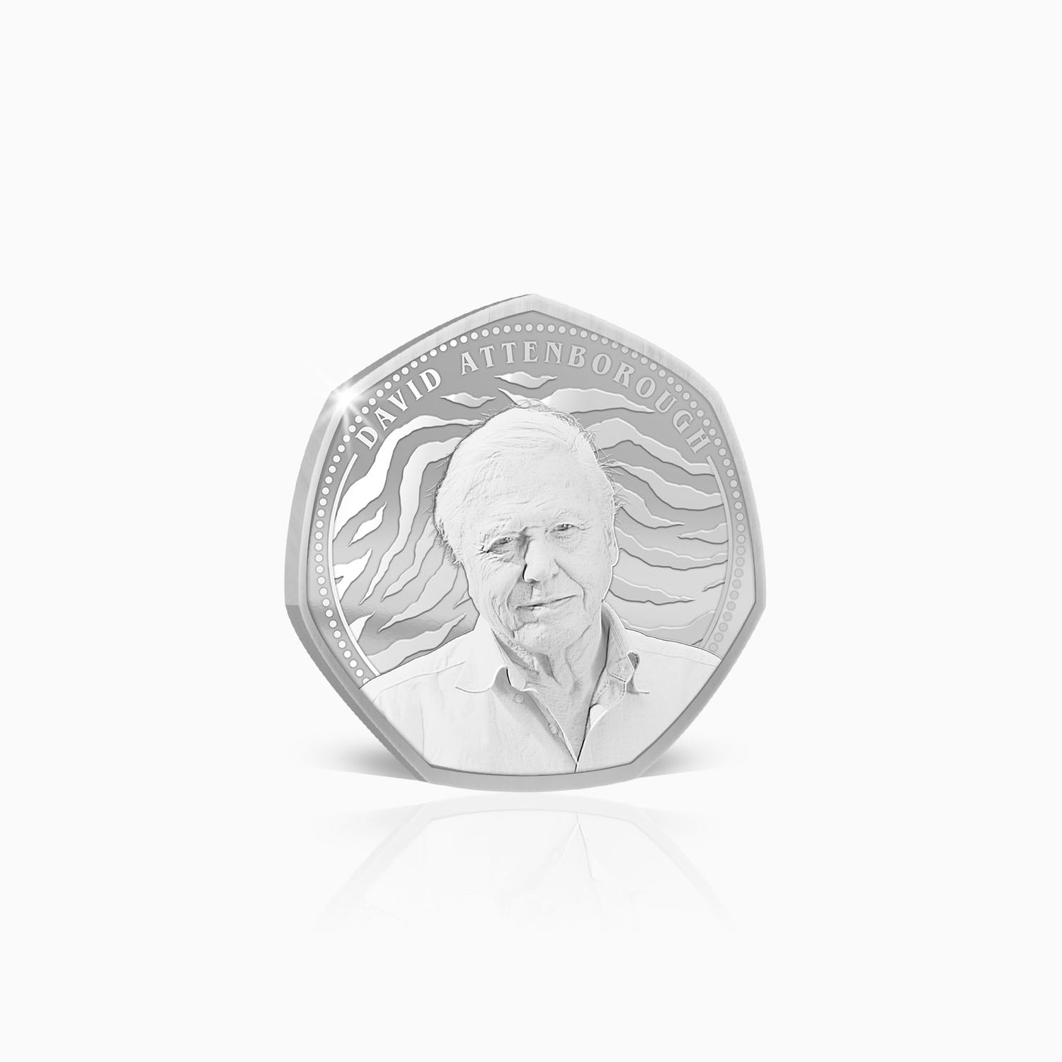Greatest Britons David Attenborough Silver Plated BU Commemorative