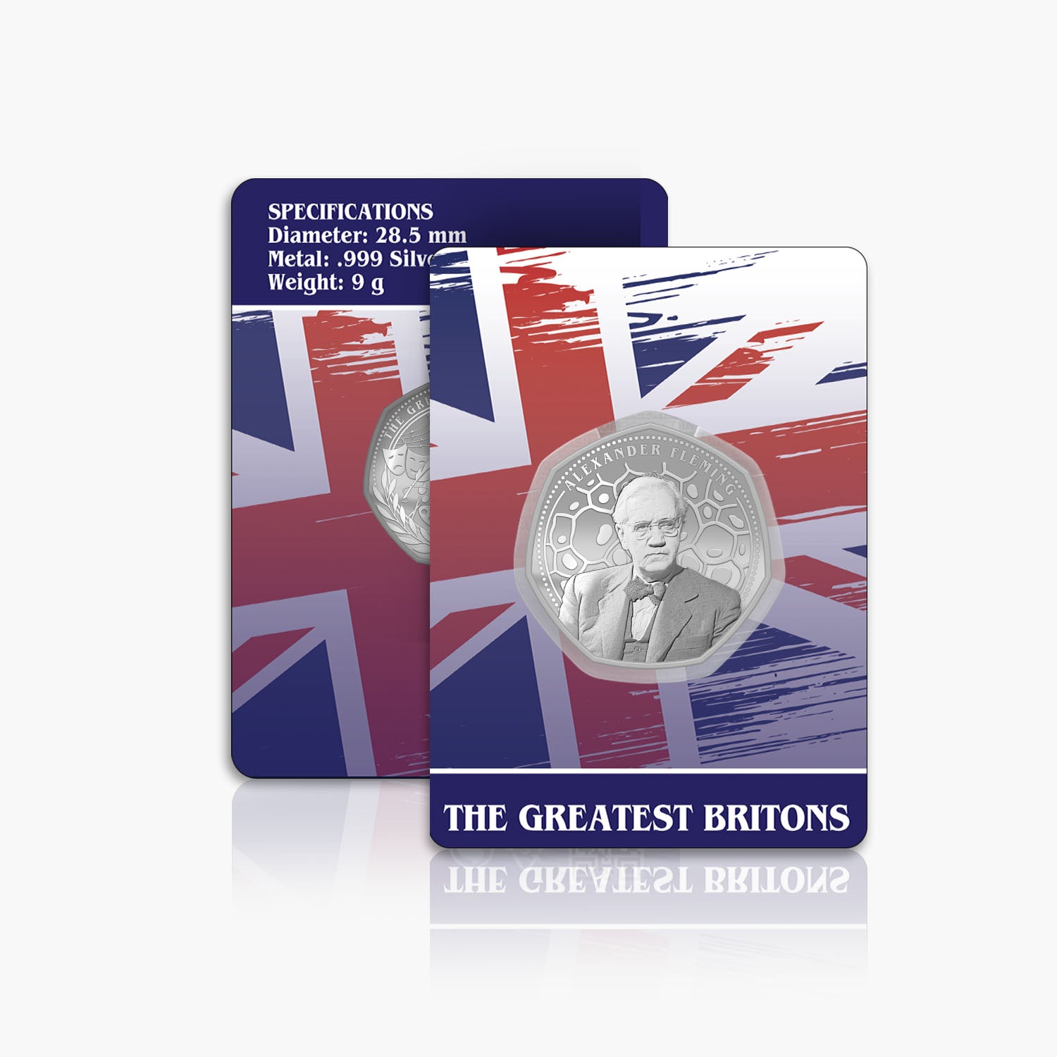 Greatest Britons Alexander Fleming Silver Plated BU Commemorative