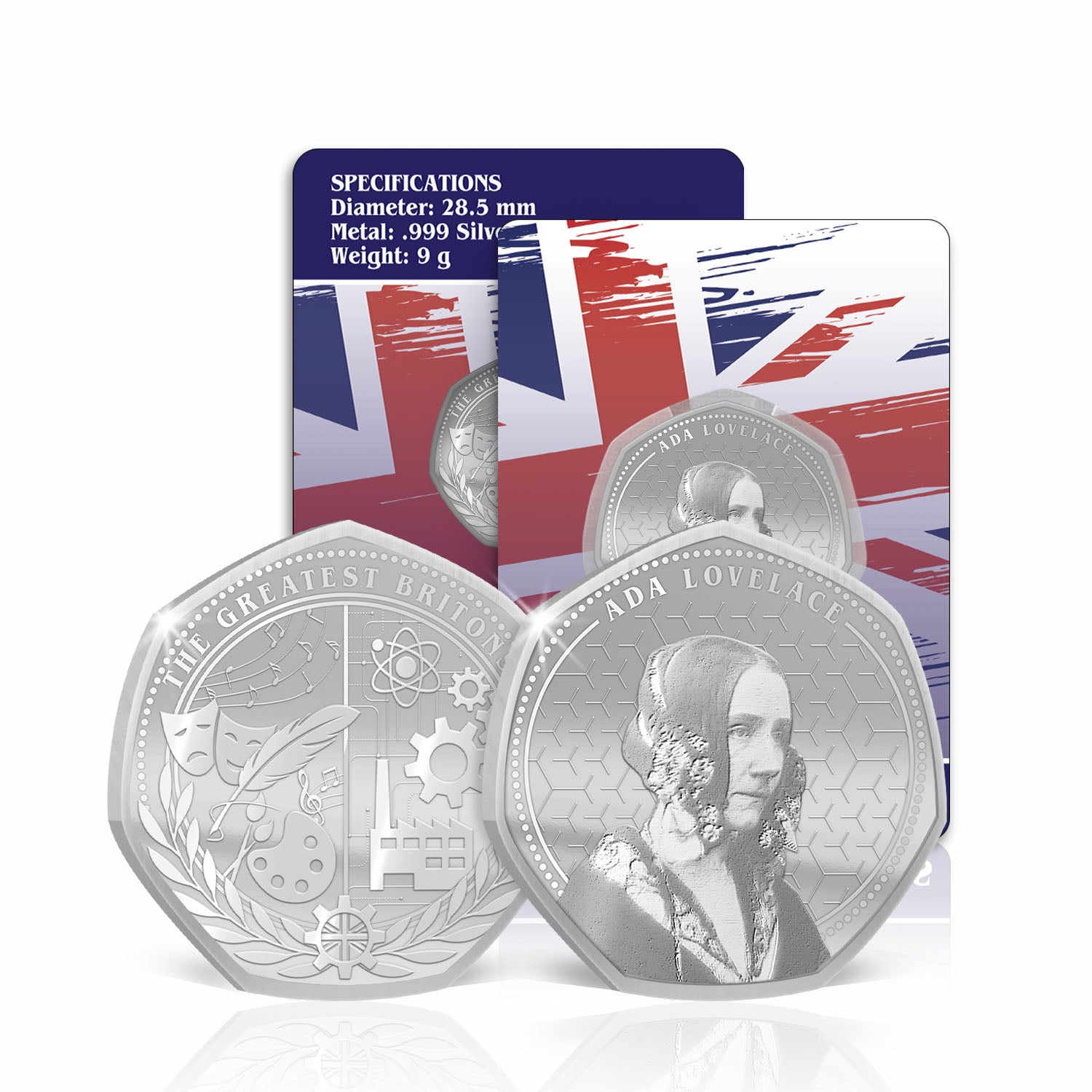 Greatest Britons Ada Lovelace Silver Plated BU Commemorative