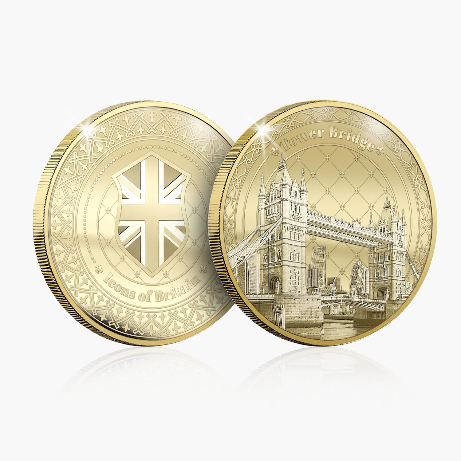 Icons of Britain Tower Bridge Gold Plated BU Commemorative