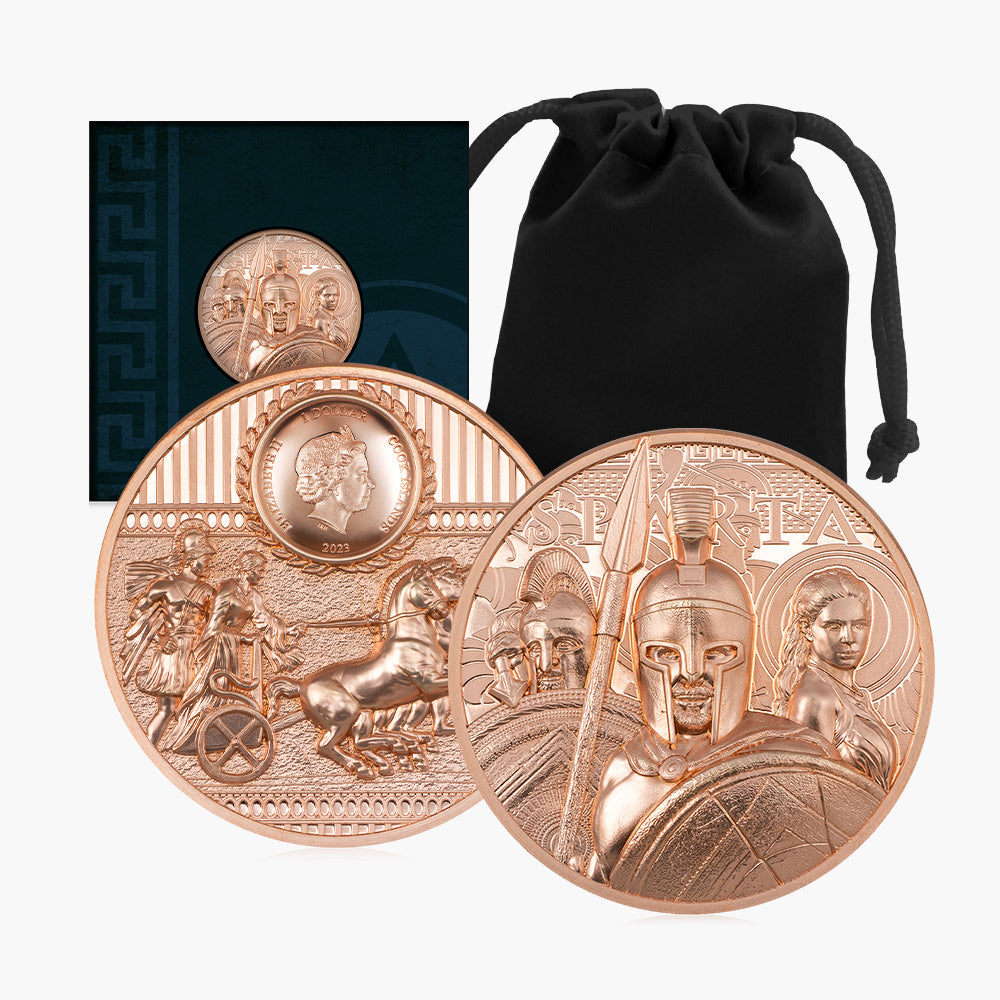 Sparta 2023 超高浮き彫りソリッド銅コイン