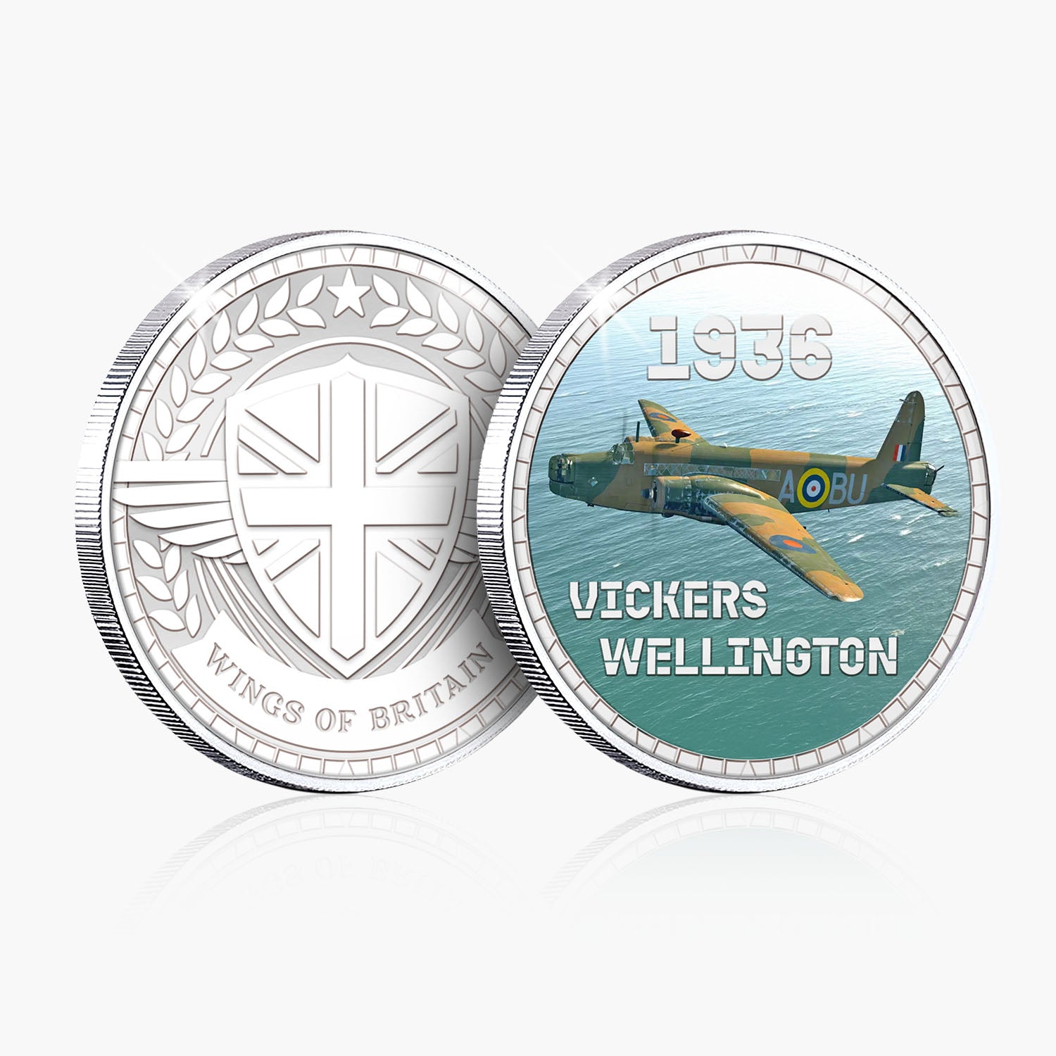 Wings of Britain Vickers Wellington Silver Plated BU Commemorative