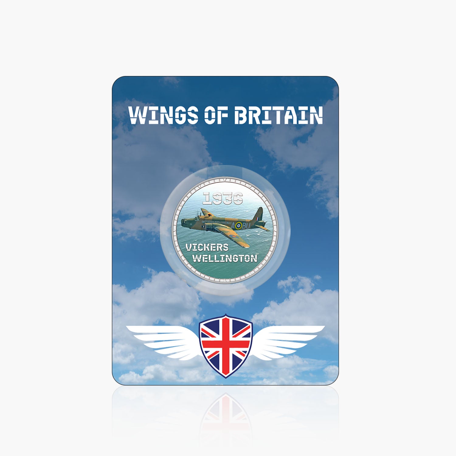 Wings of Britain Vickers Wellington Silver Plated BU Commemorative