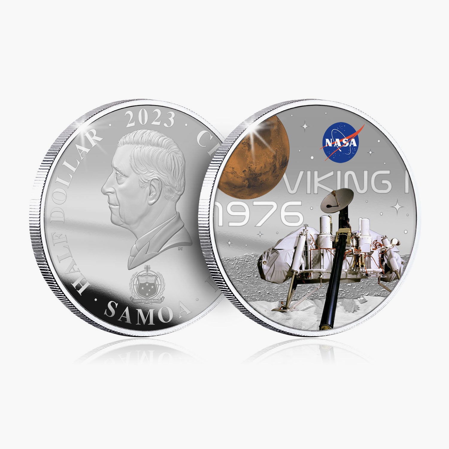 NASA 2023 Viking 1 50mm Silver-plated Coin