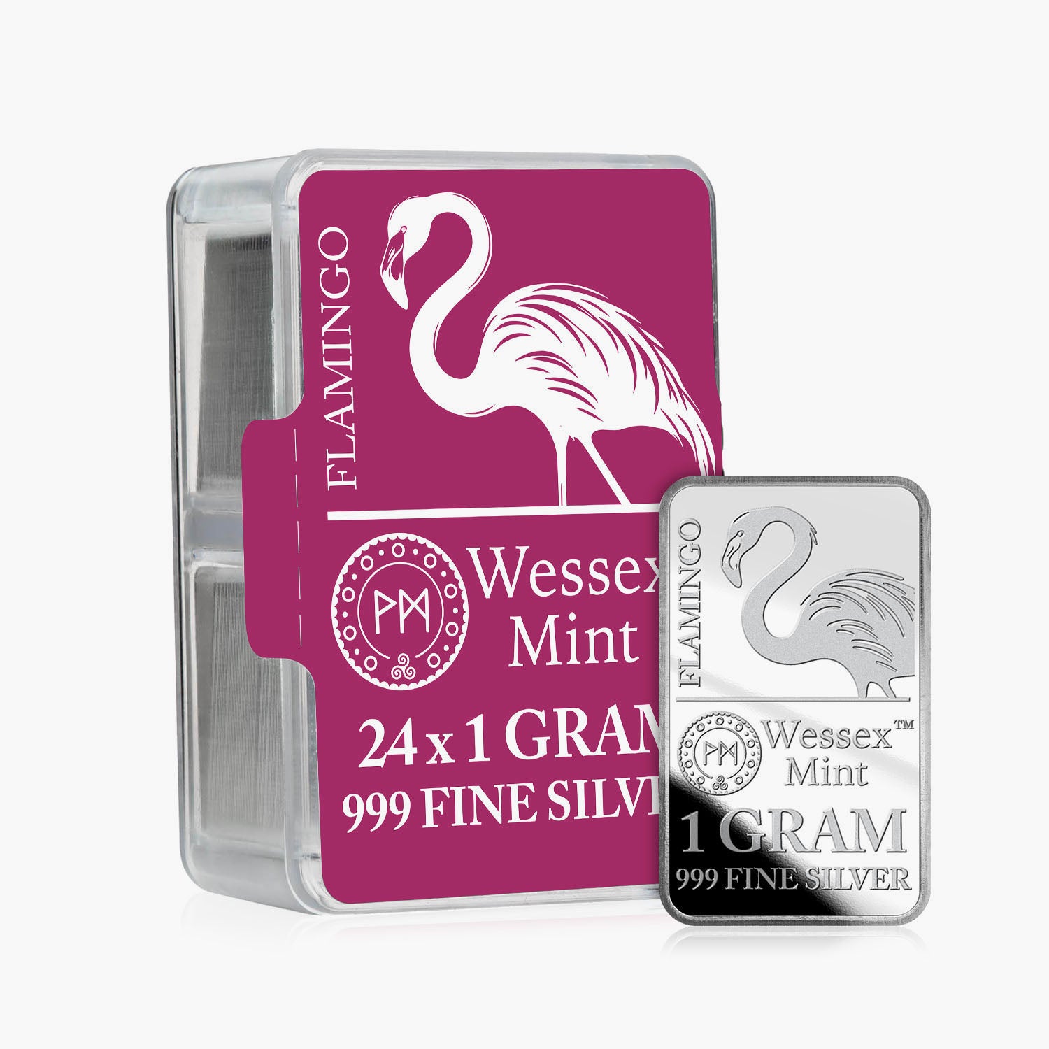 Silver Savers Flamingo 24 Solid Silver Bars Box Set
