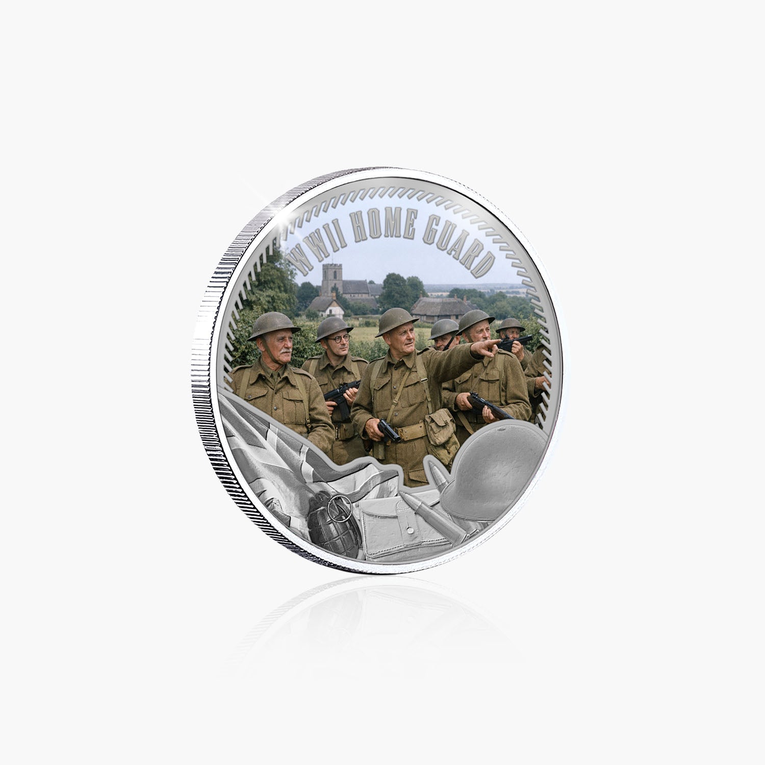 Defenders of the Realm WWII Home Guard Silver Plated BU Commemorative