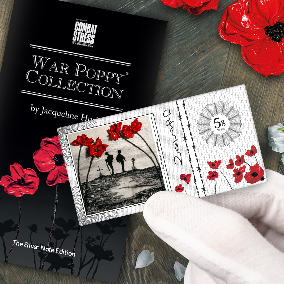 War Poppy 'Ascension To Freedom' 5g Pure Silver Note