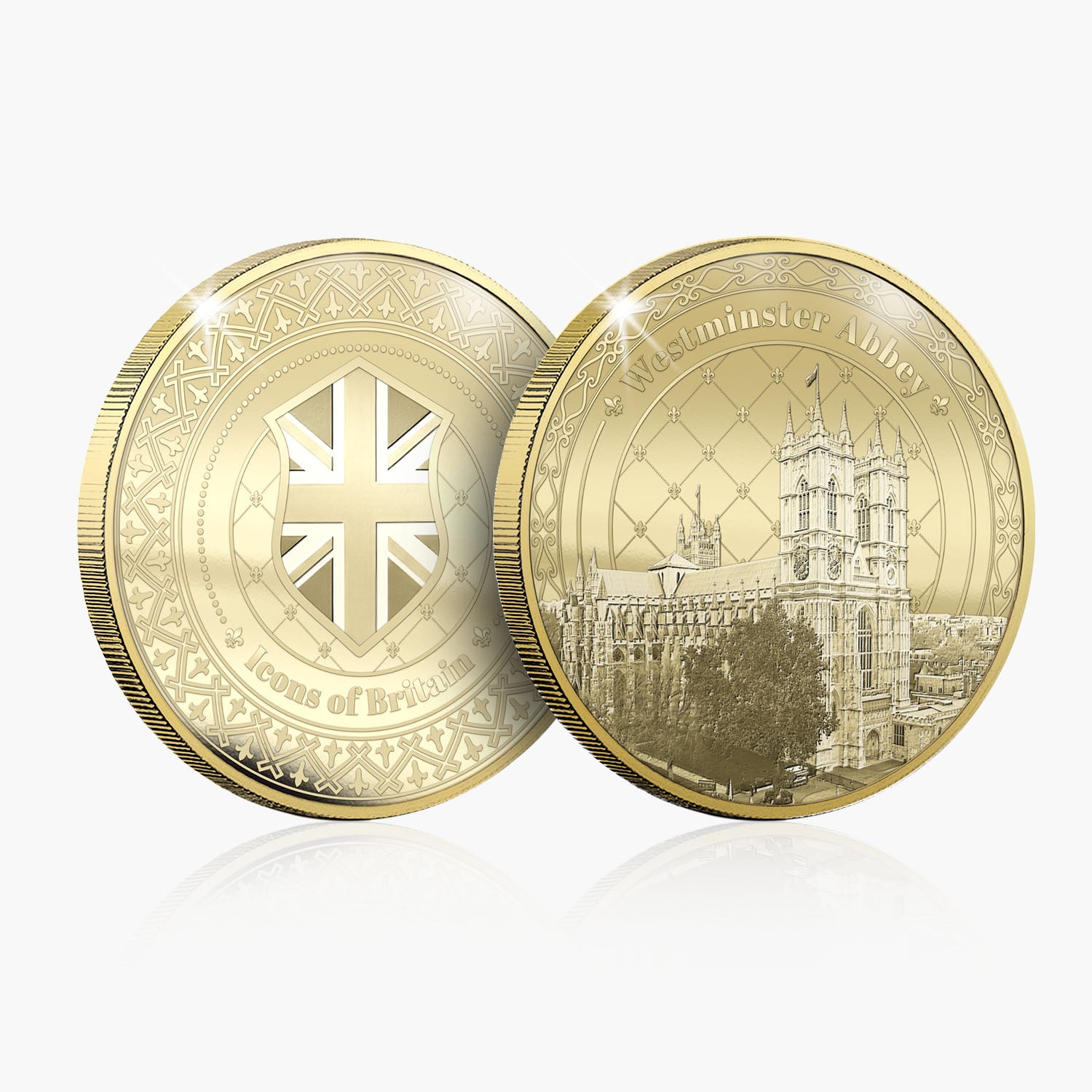 Icons of Britain Westminster Abbey Gold Plated BU Commemorative