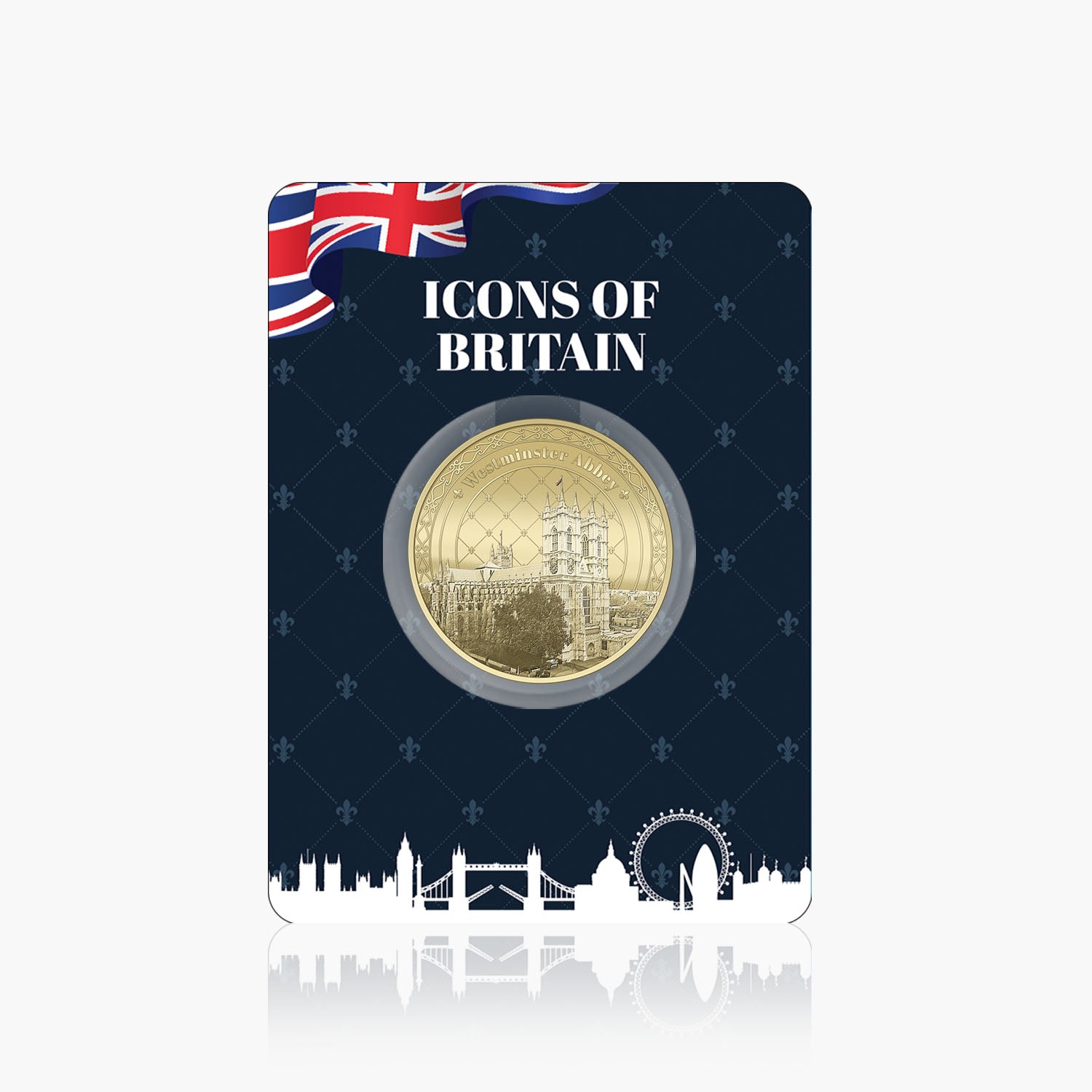Icons of Britain Westminster Abbey Gold Plated BU Commemorative