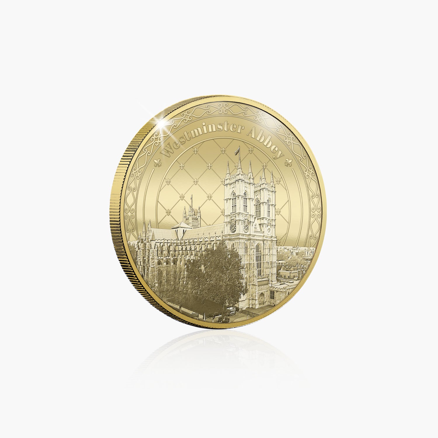 Icons of Britain Westminster Abbey Gold Plated BU Commemorative