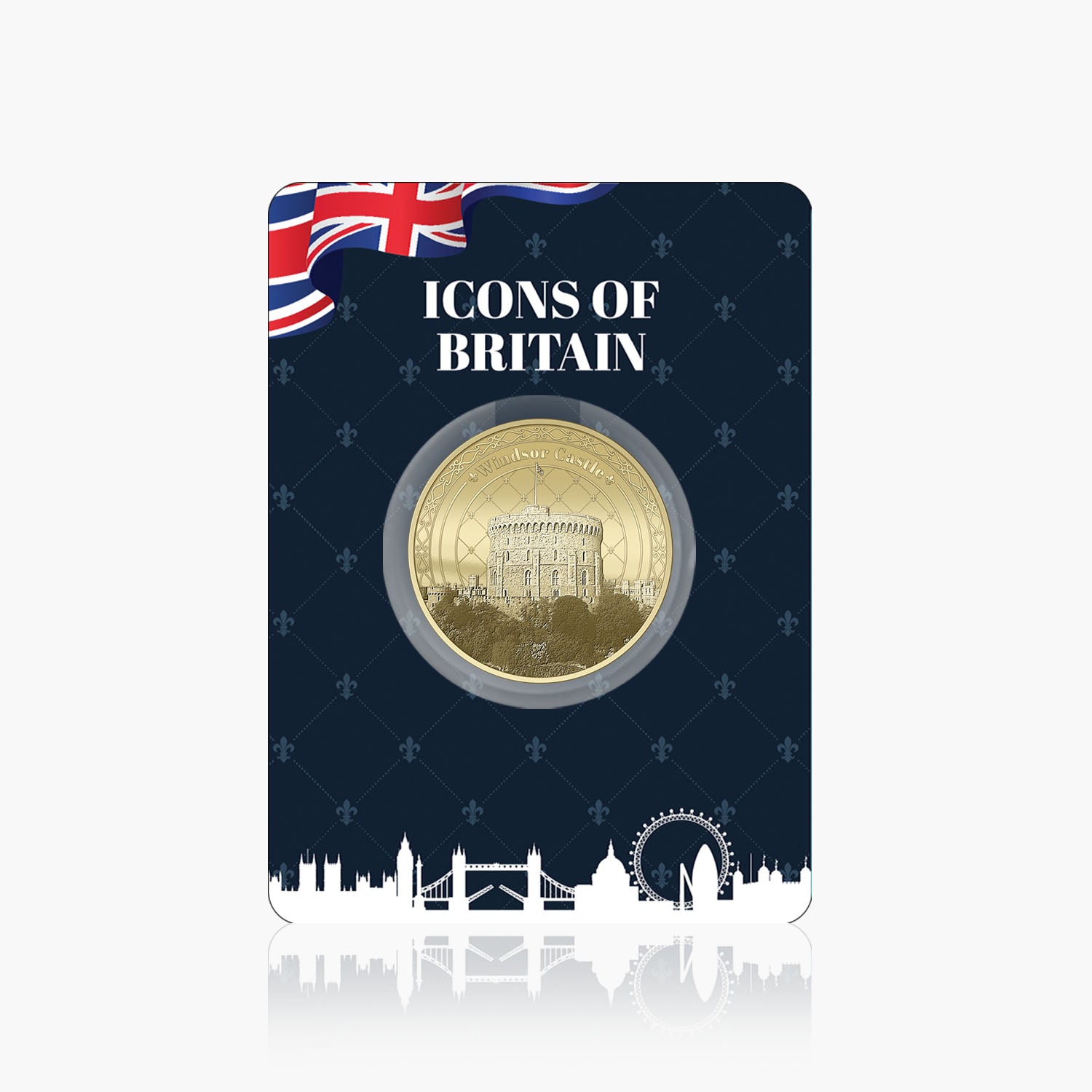 Icons of Britain Windsor Castle Gold Plated BU Commemorative