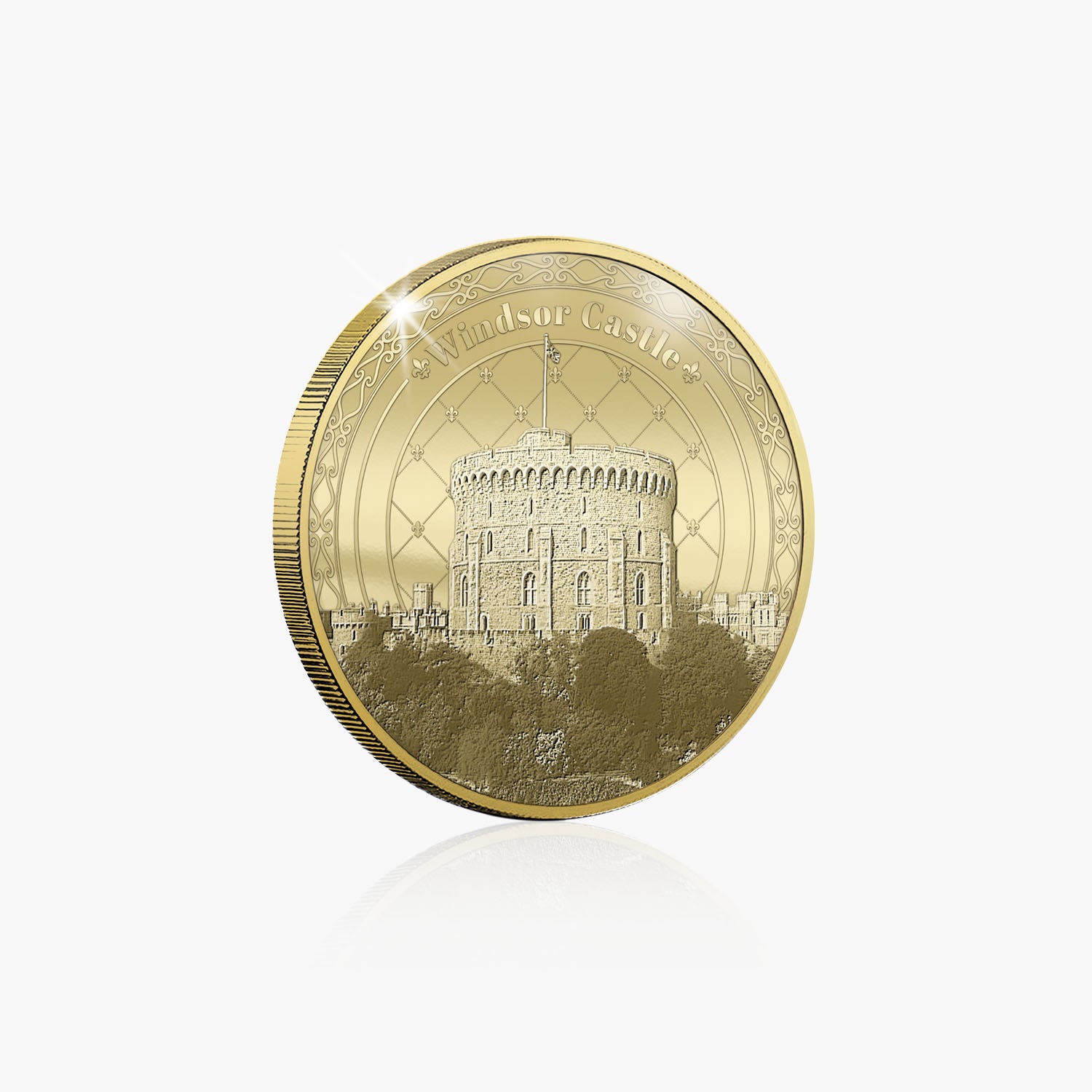 Icons of Britain Windsor Castle Gold Plated BU Commemorative
