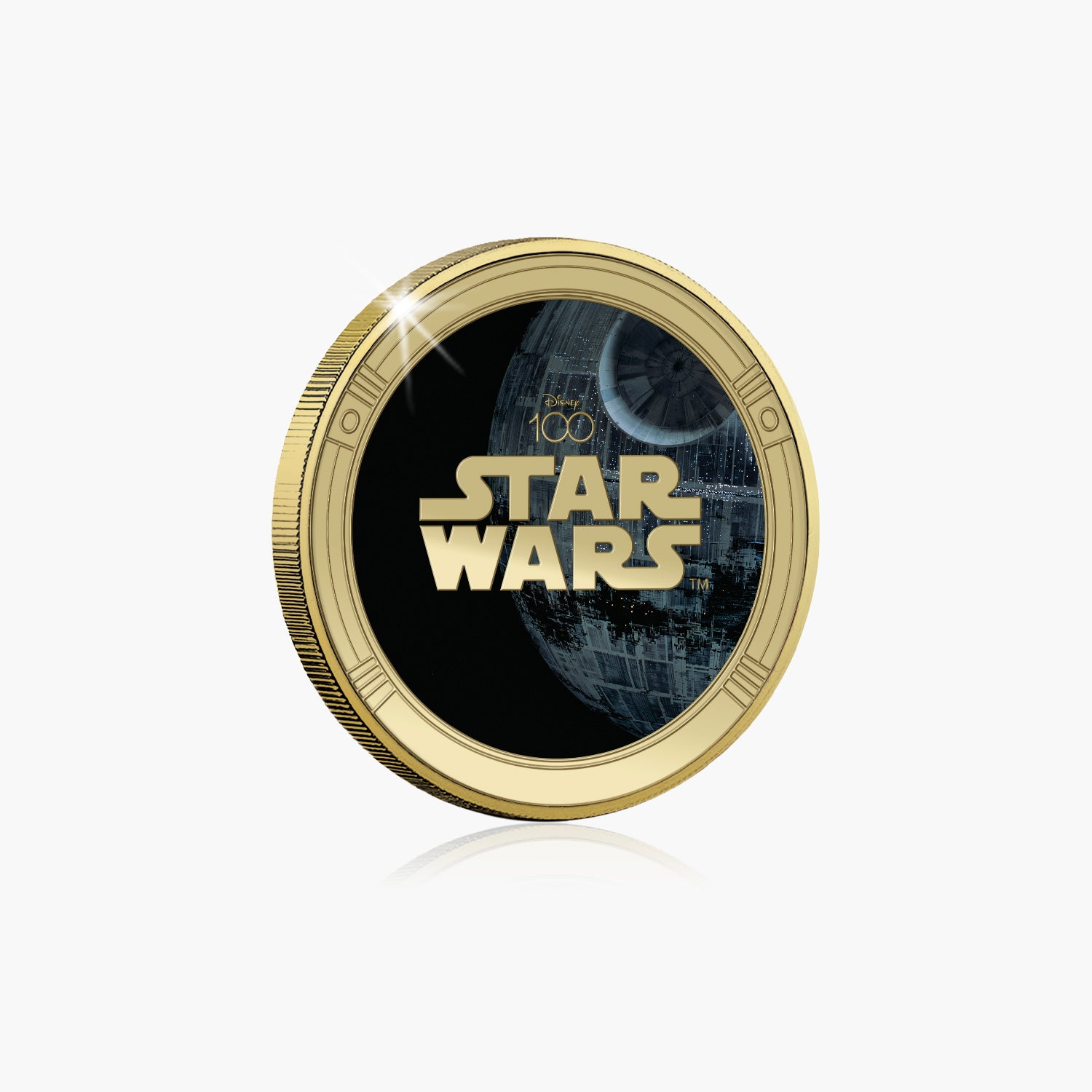 D100 Star Wars Yoda enseigne à Luke la voie du jedi commémoratif plaqué or