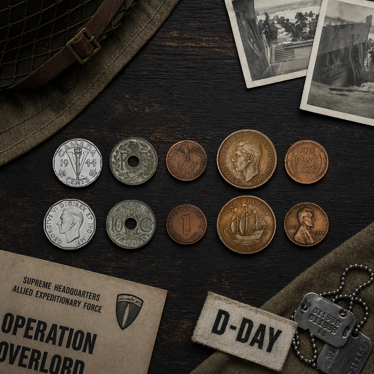 D-Day The Five Forces Coin Collector Set