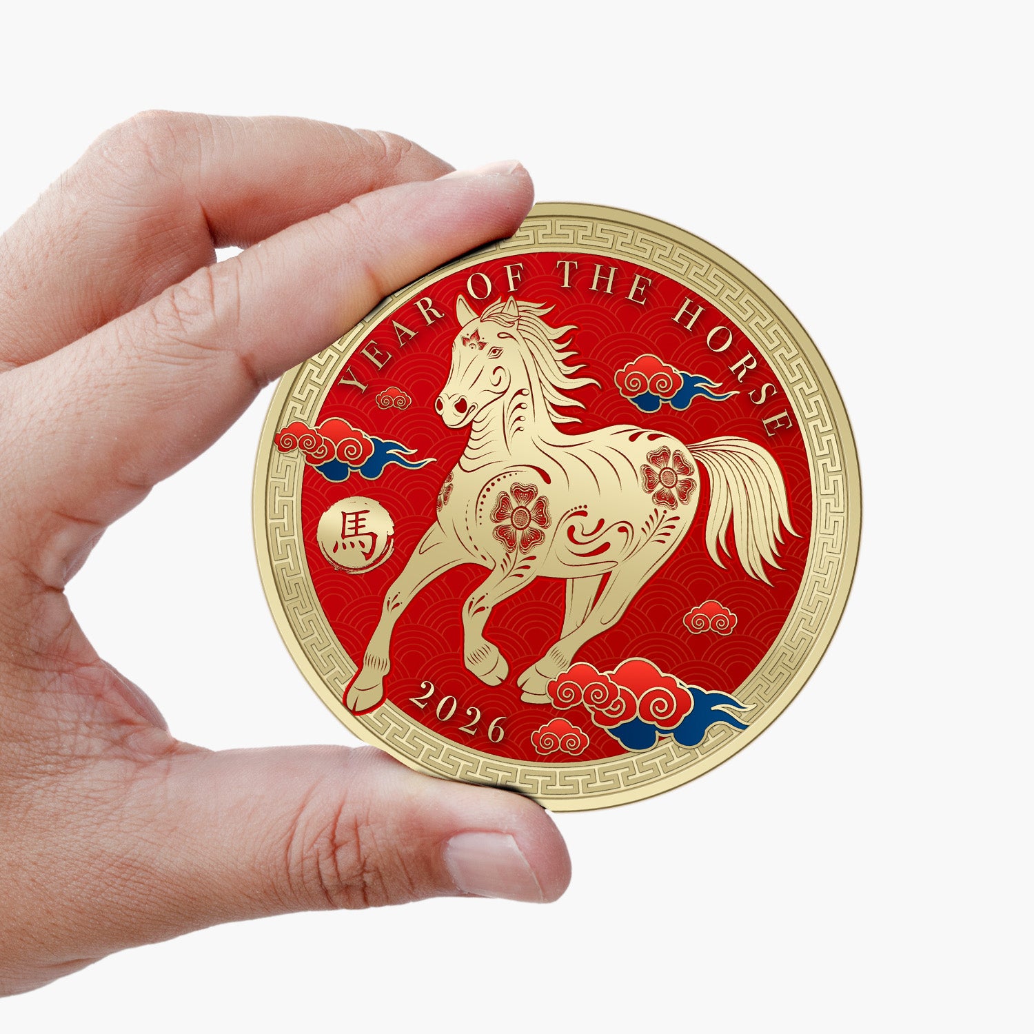 2026 Year of The Horse 24K 50mm Gold Plated Commemorative