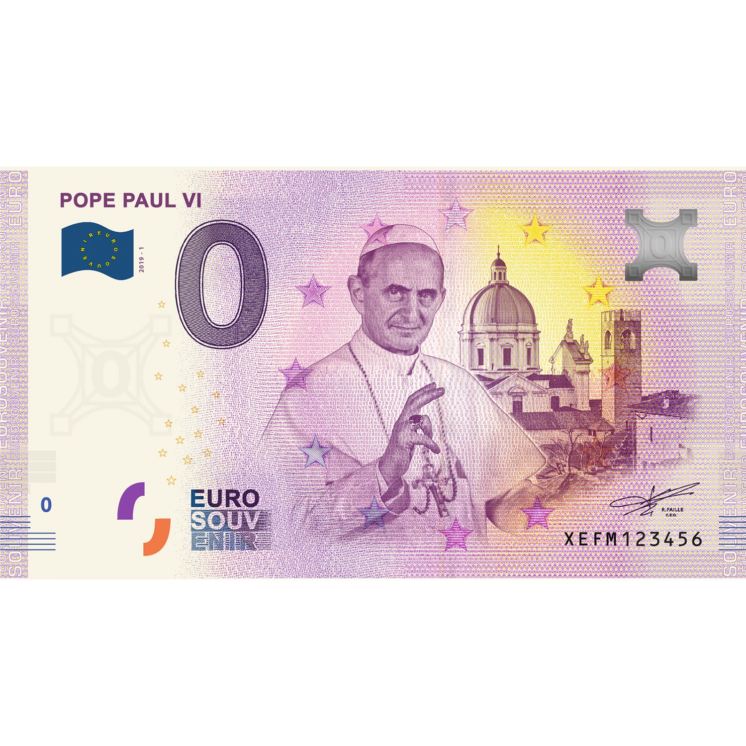 Pope Paul VI €0 Euro Limited Edition Banknote