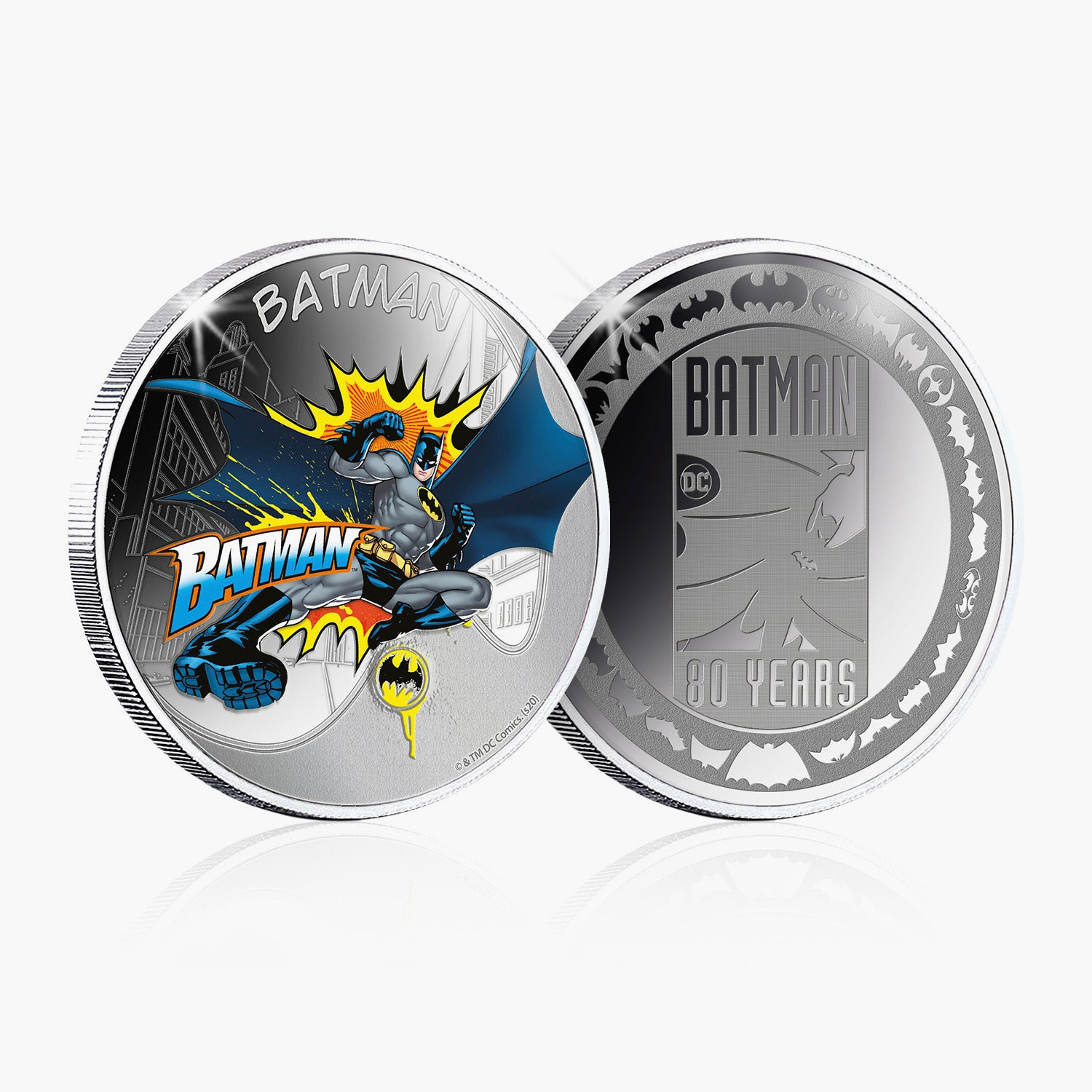 Commémoratif Batman et Robin plaqué argent