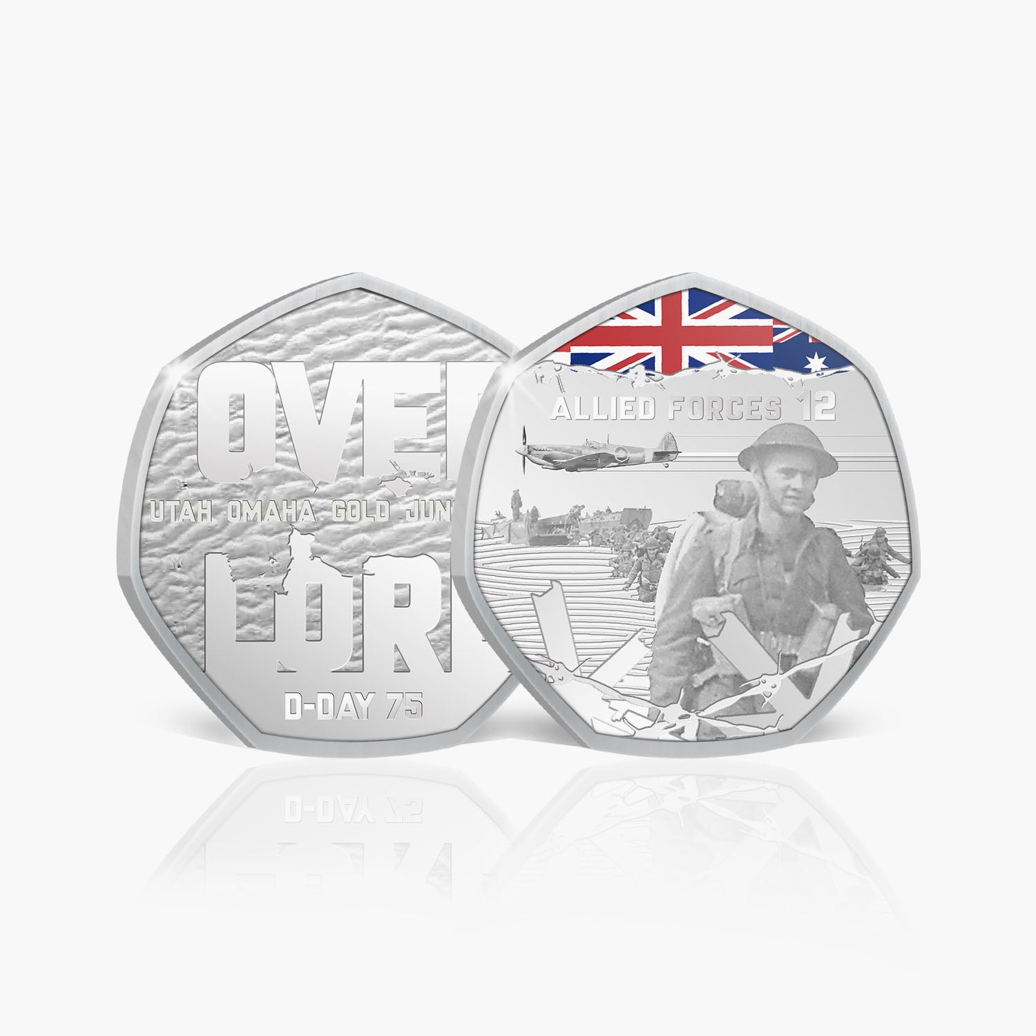 D-Day 75 Allied Forces Silver-Plated Commemorative