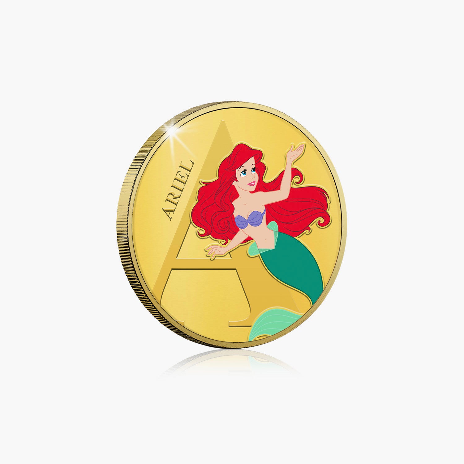 A est pour Ariel Gold-Plated Full Color Comm