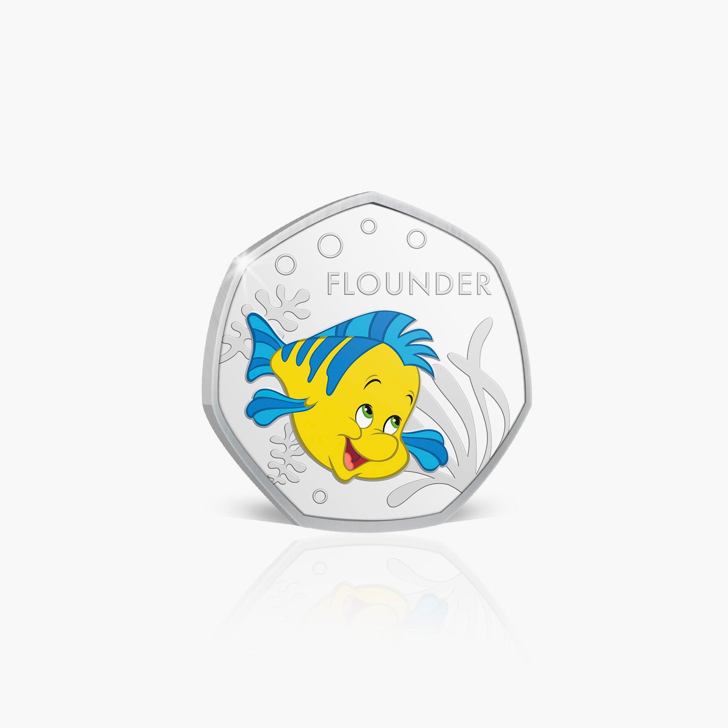 Disney Animals Flounder Silver-Plated Commemorative