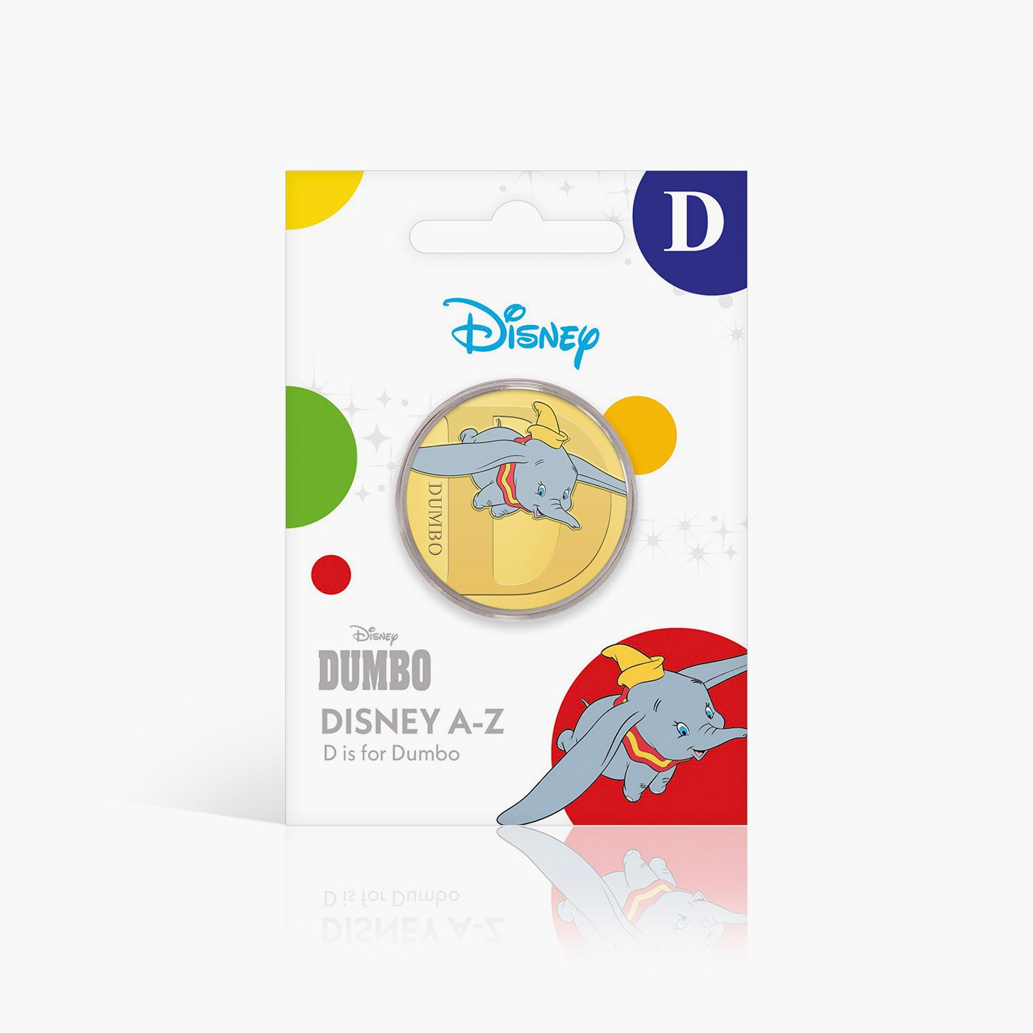 D est pour Dumbo Plaqué Or Full Color Comm