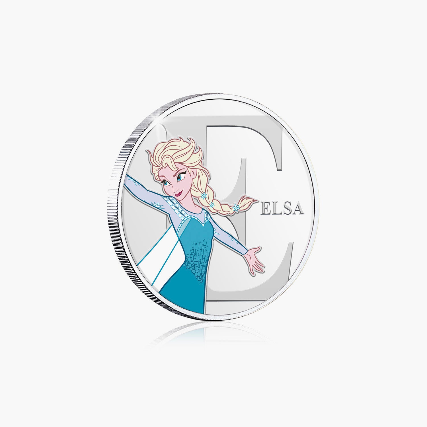 E is for Elsa Silver-Plated Full Colour Commemorative
