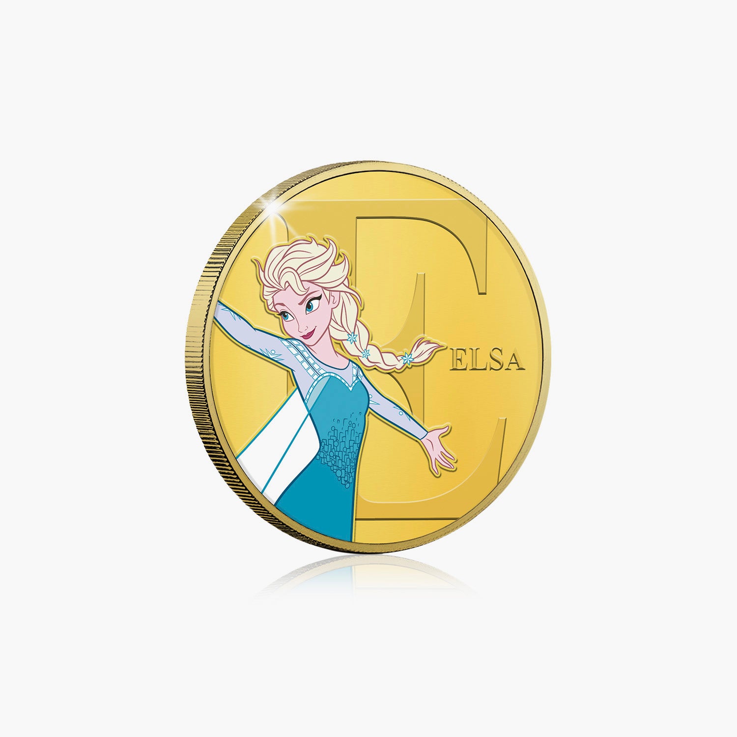 E is for Elsa Gold-Plated Full Colour Comm