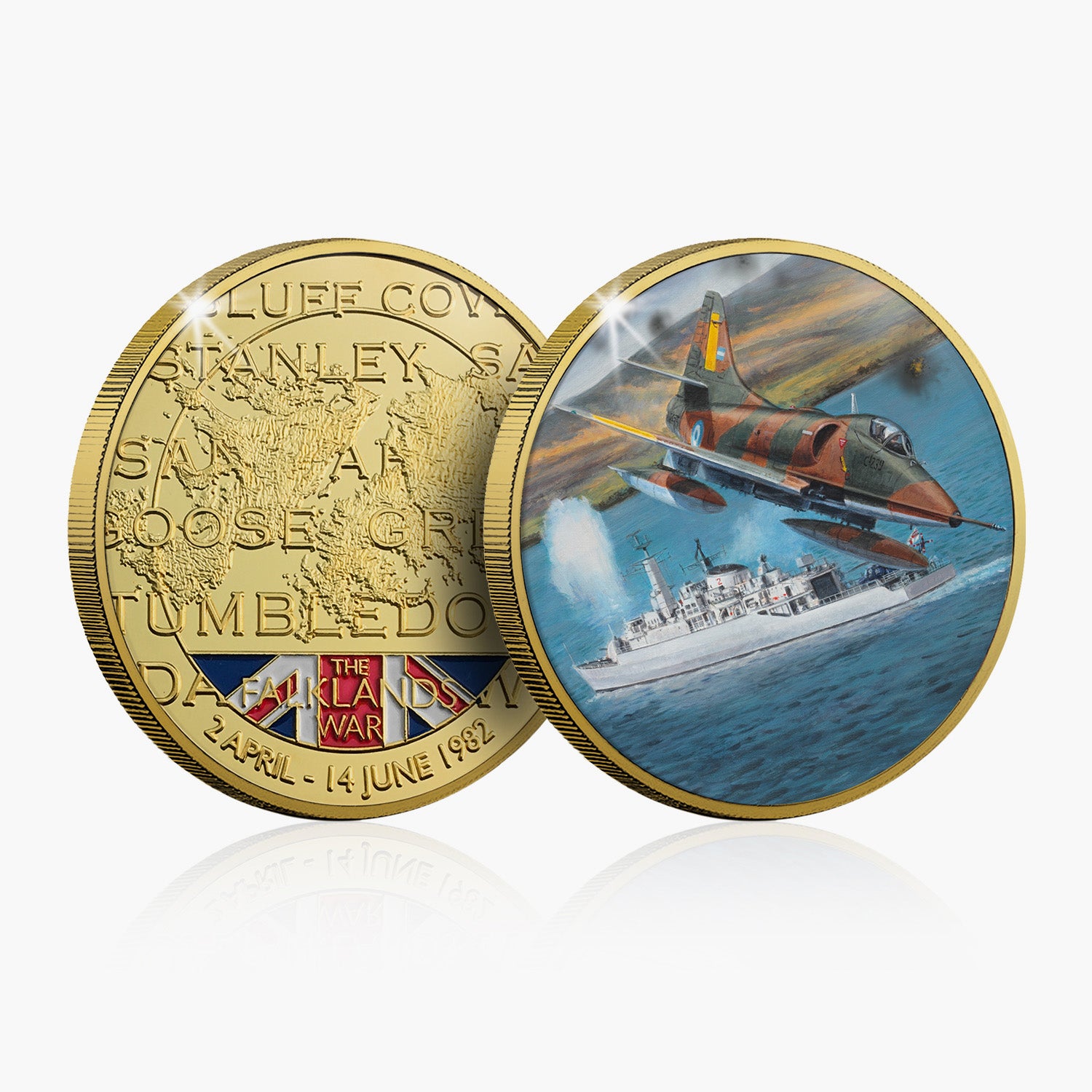 HMS Antelope Gold-Plated Commemorative