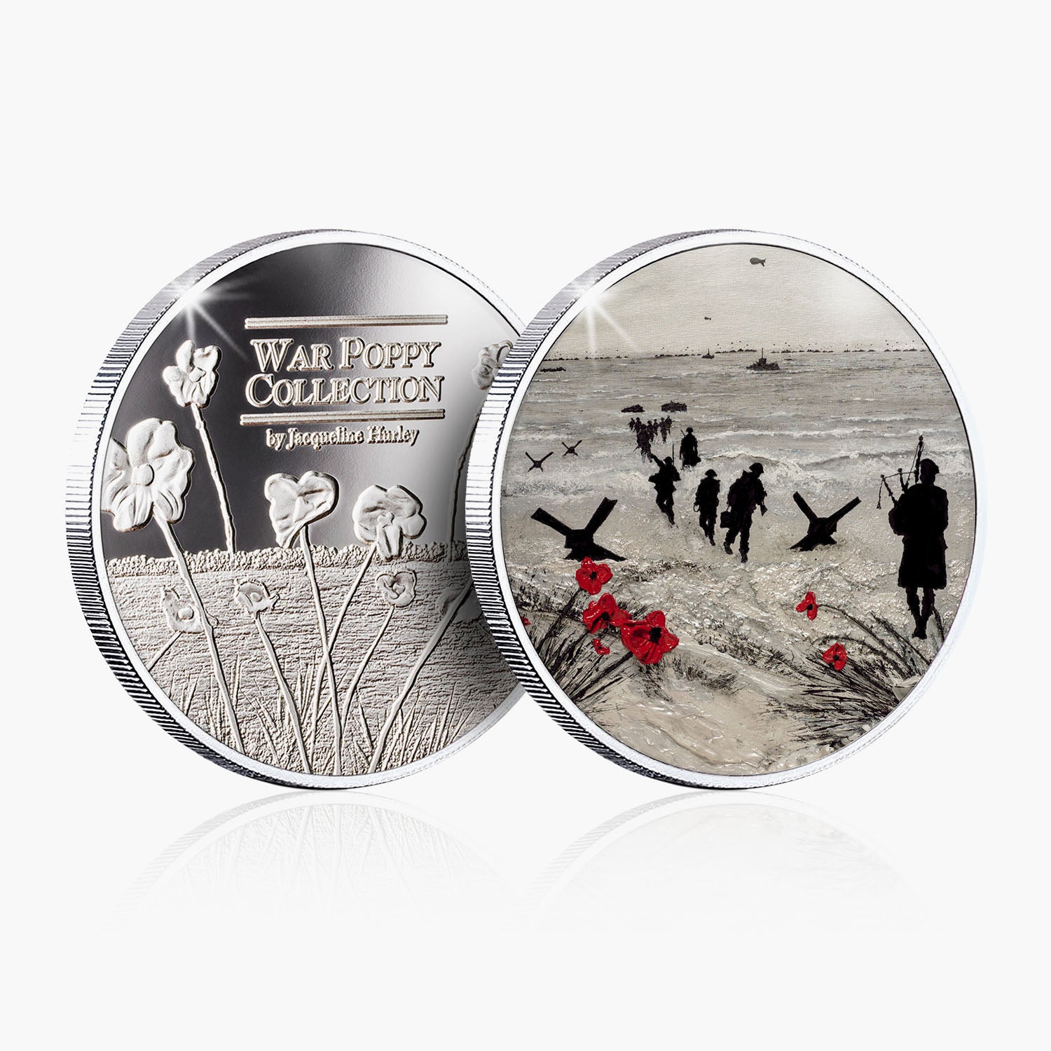 Poppies And Pipes Silver-Plated Commemorative