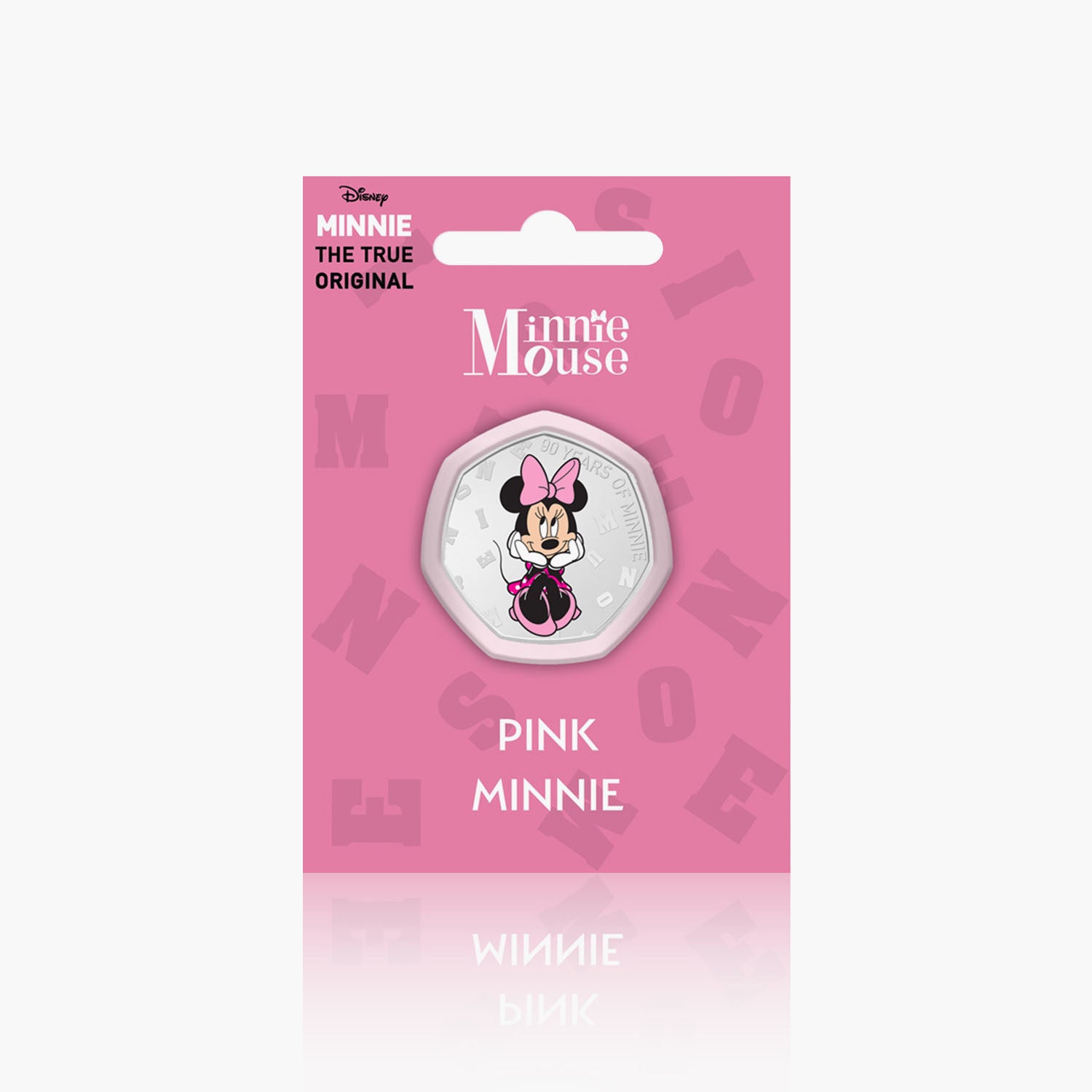 Commémorative en plaqué argent Minnie rose