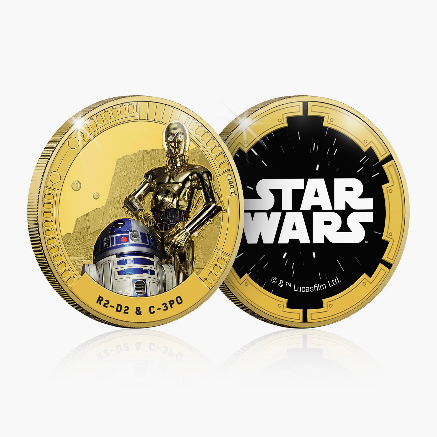 R2-D2 & C-3PO Gold - Plated Commemorative