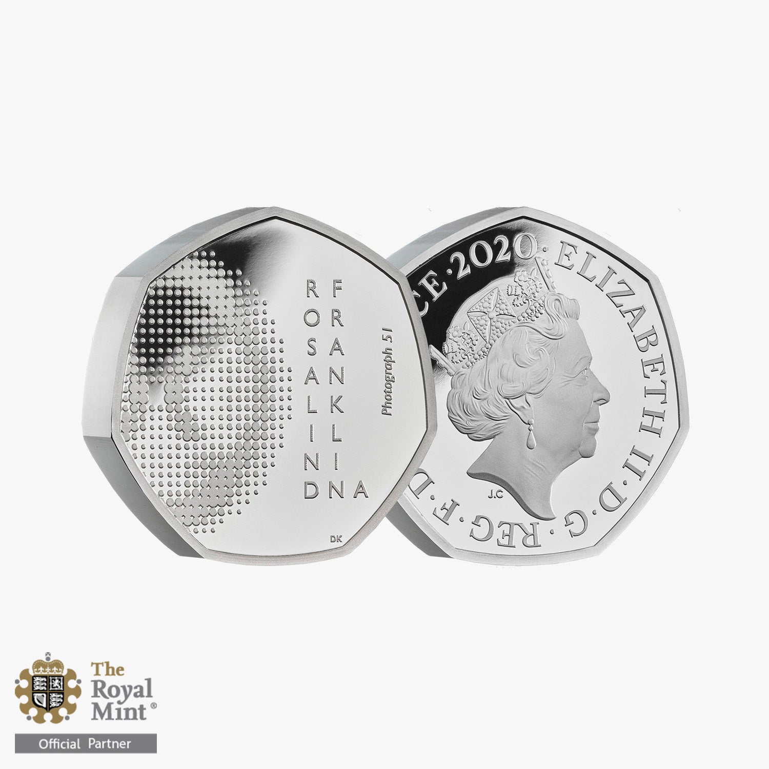 Rosalind Franklin 2020 UK 50p Silver Proof Piedfort Coin