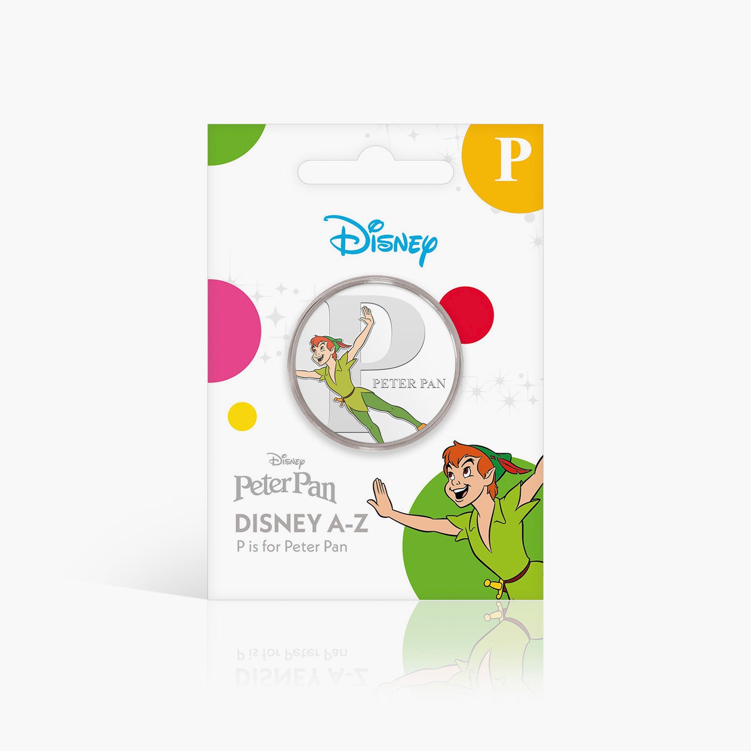 P is for Peter Pan Silver-Plated Full Colour Commemorative