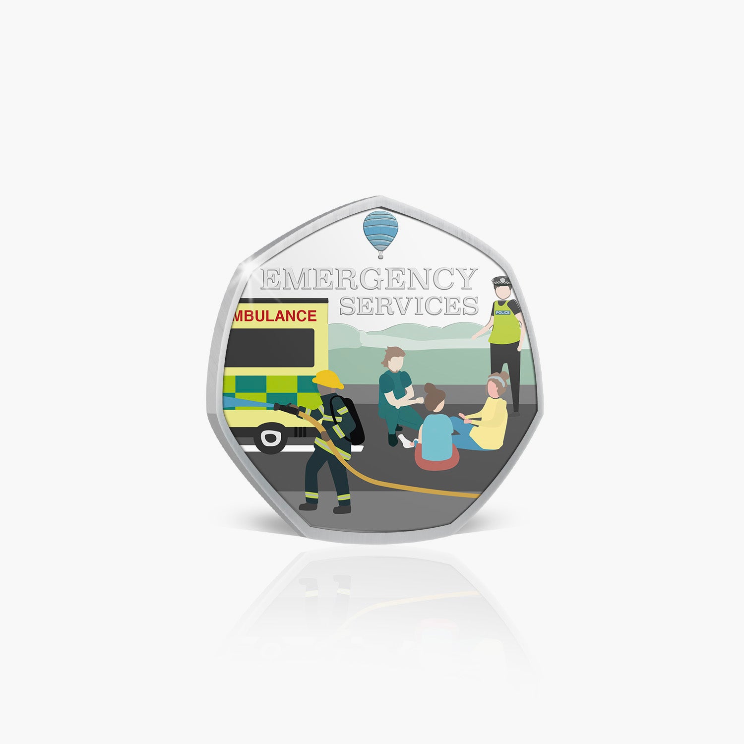 Emergency Services Silver Plated Coin