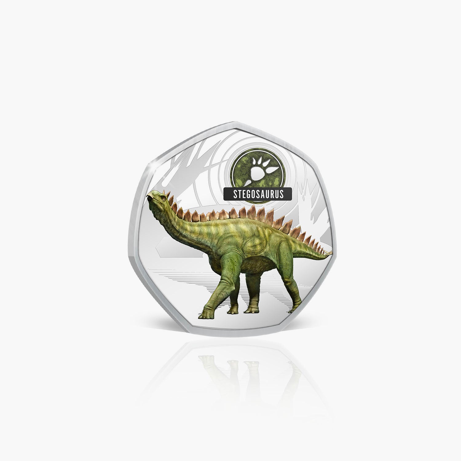 Stegosaurus Silver Plated Coin