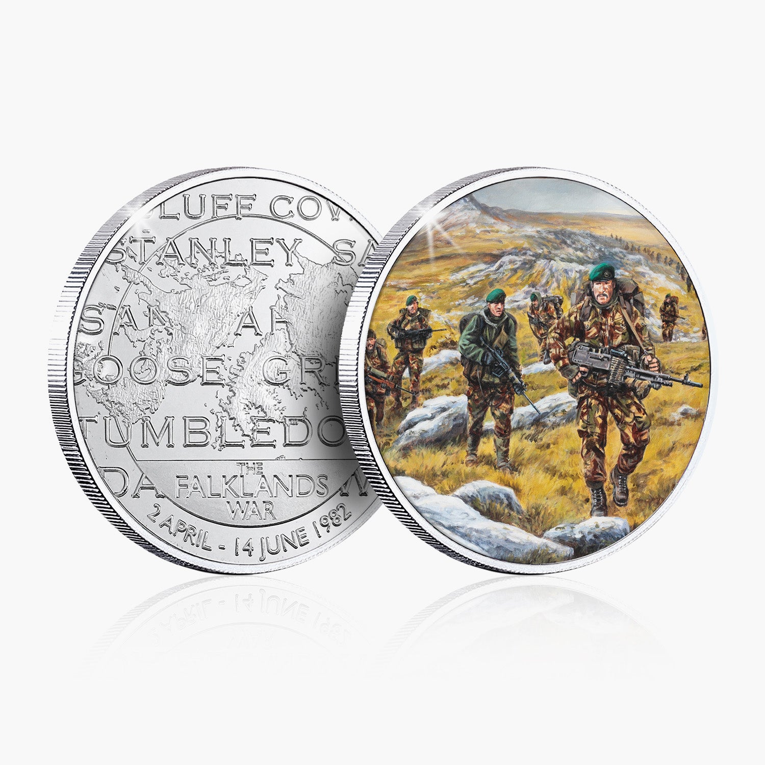 The Battle For Mount Kent Silver-Plated Commemorative
