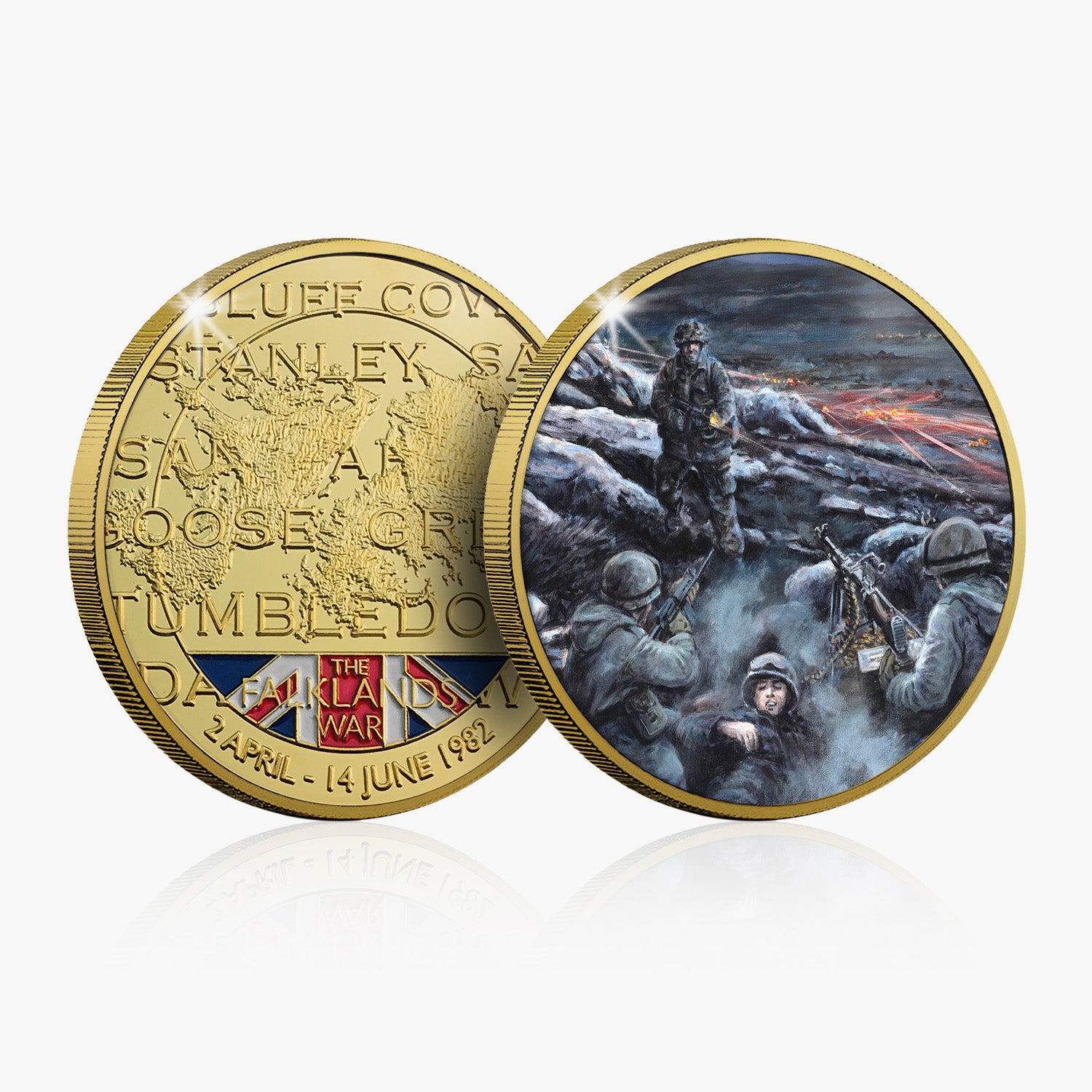 The Battle of Mount Longdon Gold-Plated Commemorative