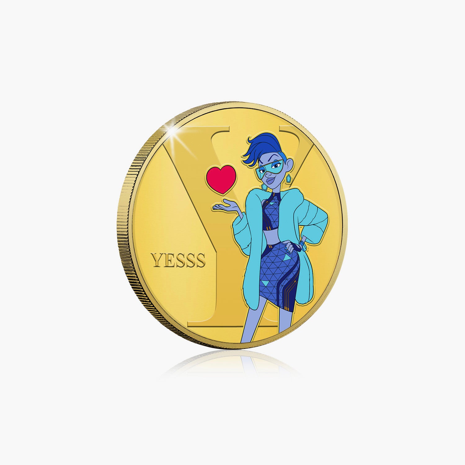 Y Is For Yesss Gold-Plated Full Colour Comm