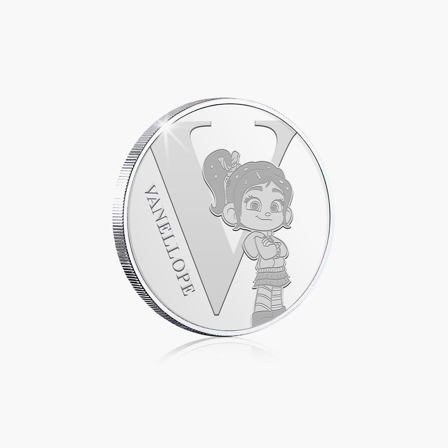 V Is For Vanellope Silver-Plated Commemorative