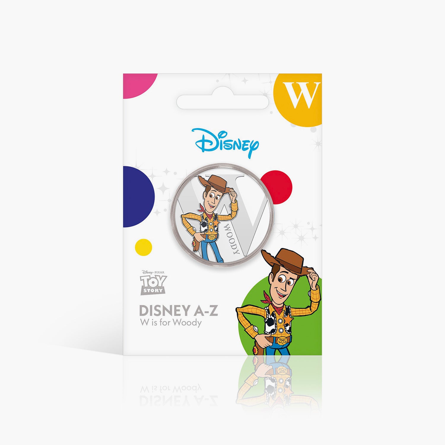 W is for Woody Silver-Plated Full Colour Commemorative