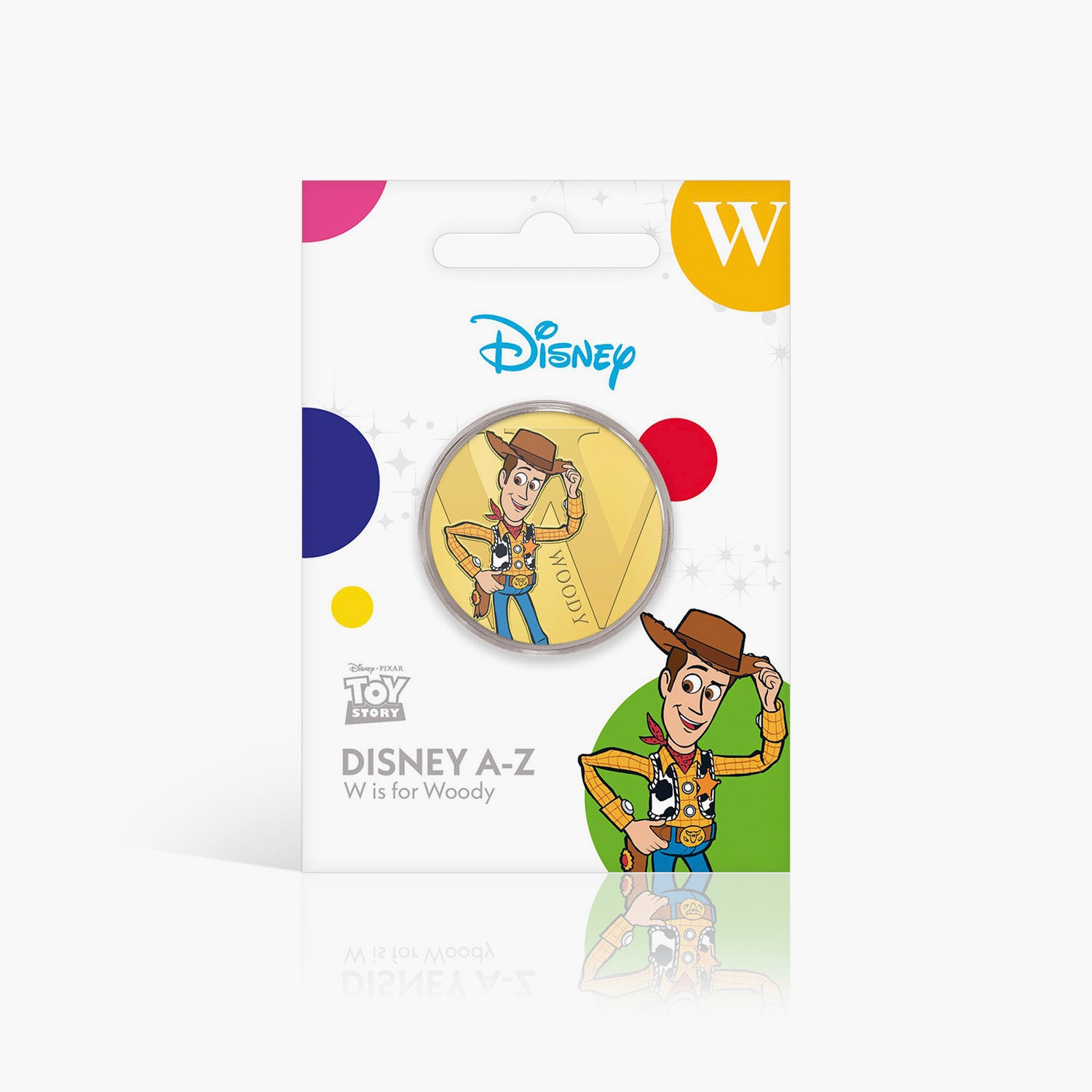 W est pour Woody Gold-Plaqué Full Color Comm