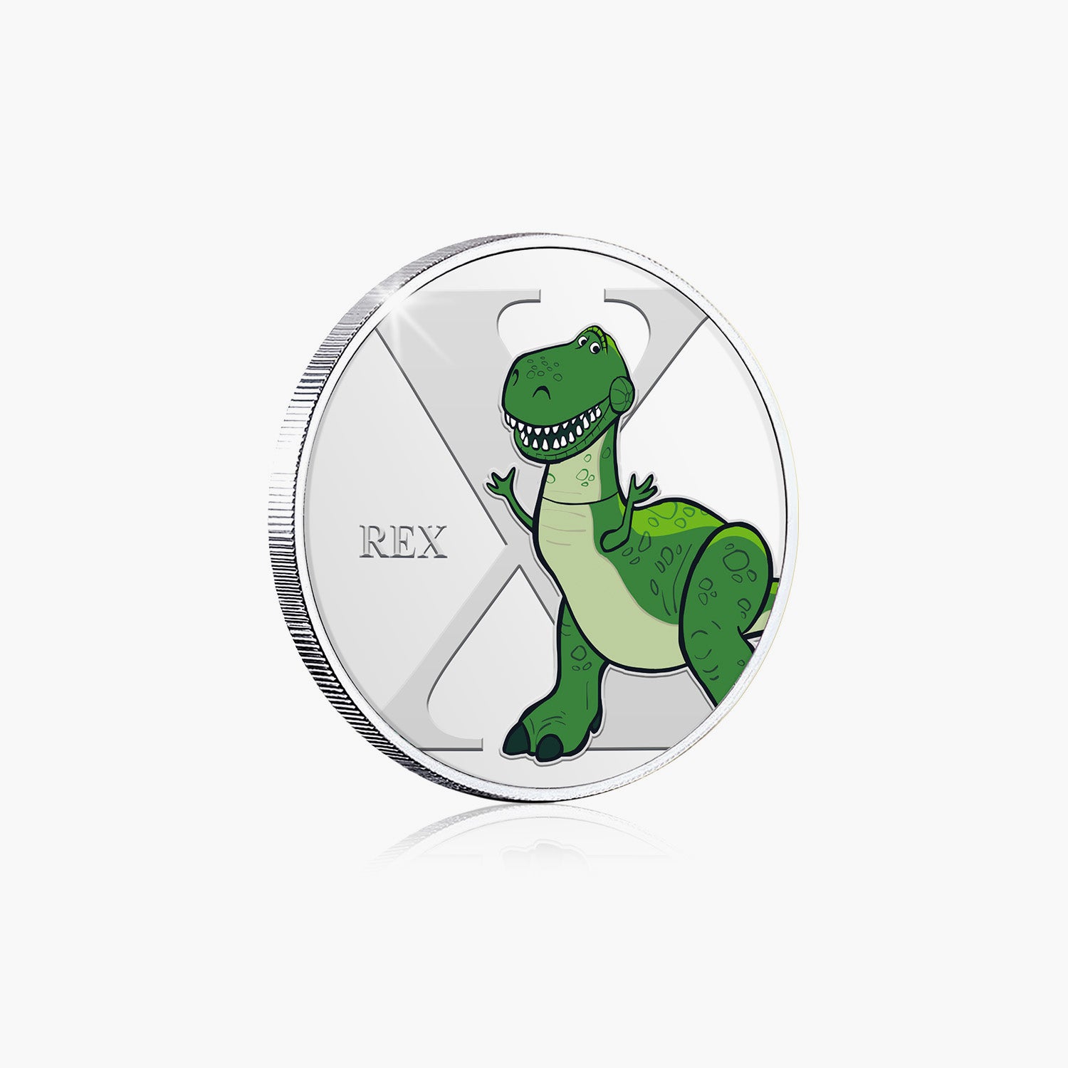 X est pour Rex Silver-Plated Full Color Commémorative