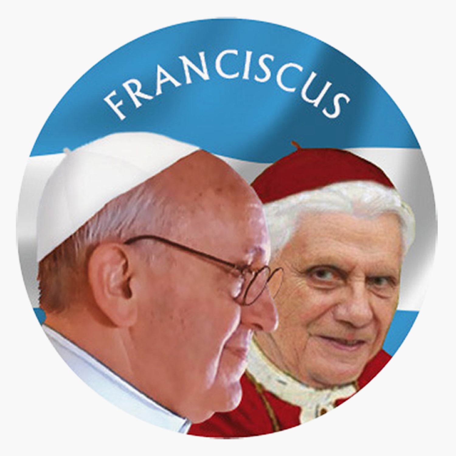 100 Lire Pope Francis and Pope Benedict XVI