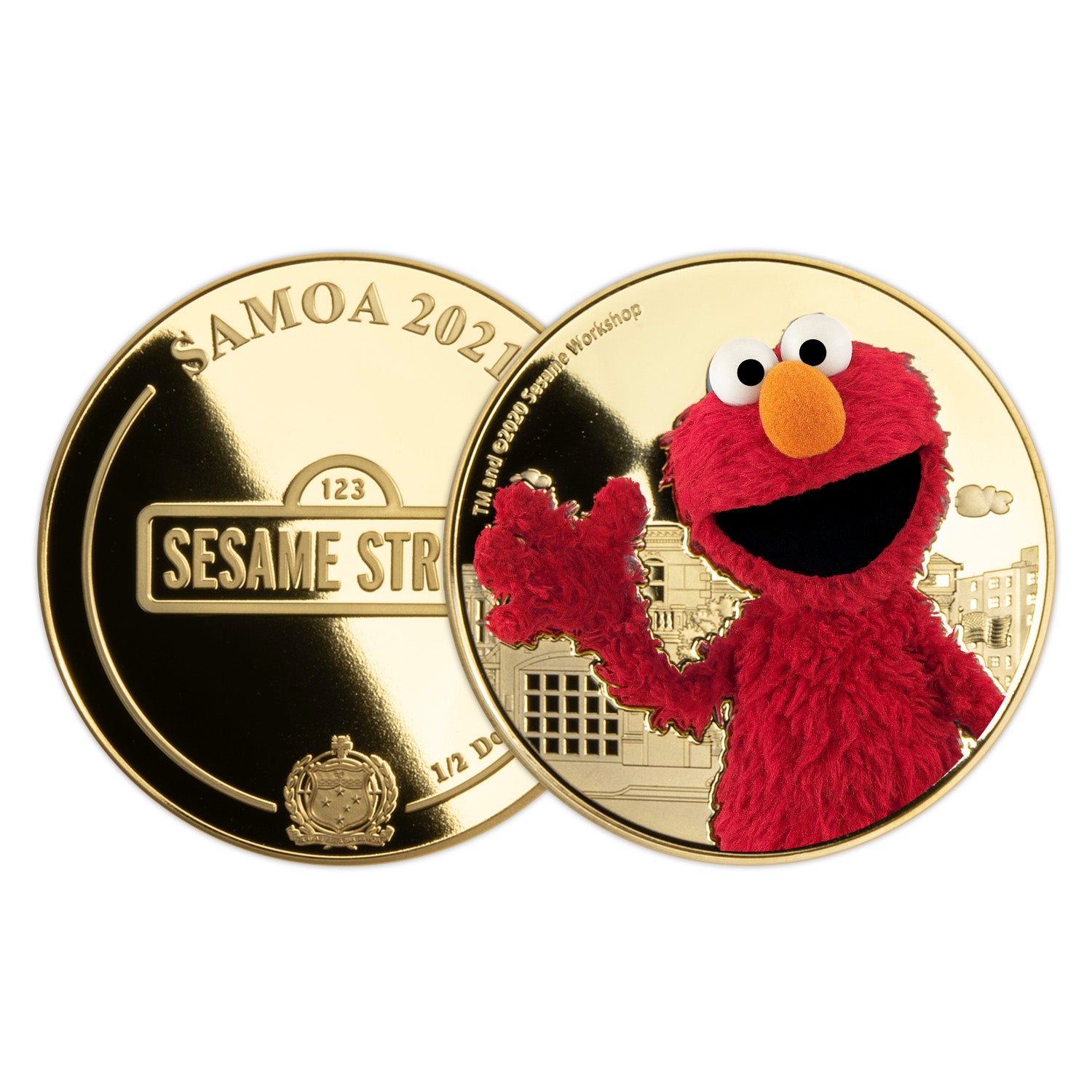 Pièce plaquée or Sesame Street Elmo