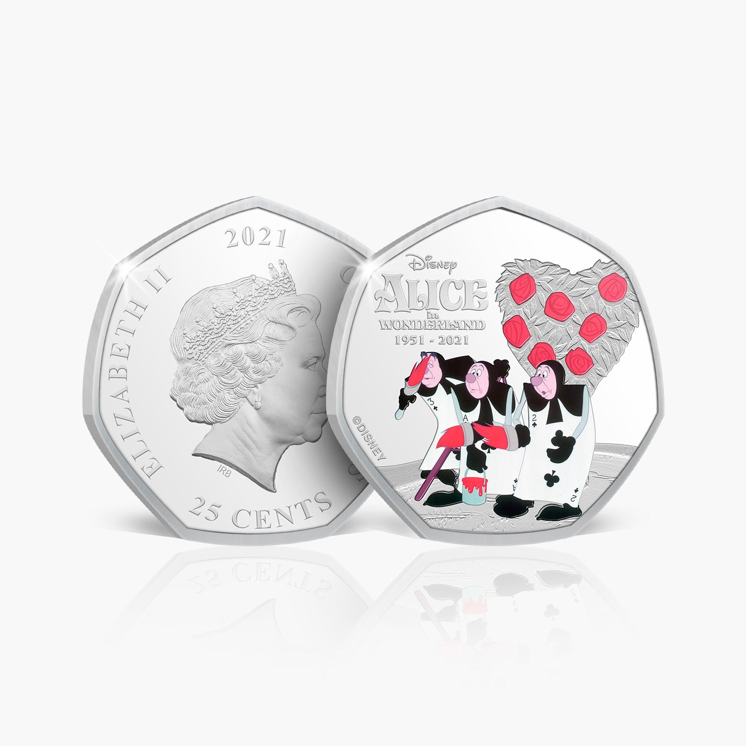 Painting the Roses Red Silver Plated Coin
